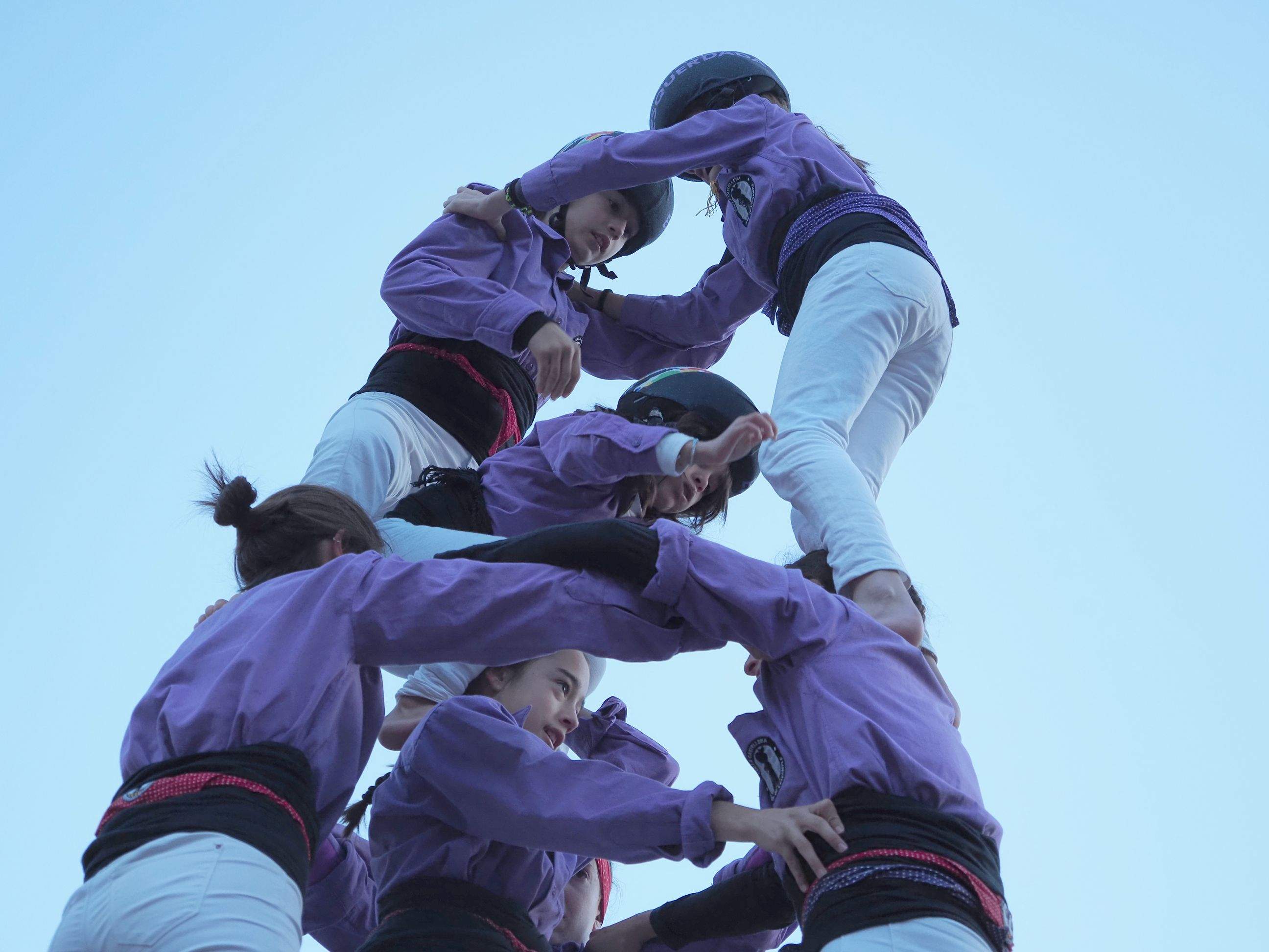 Els 'Esquerdats' de l'Eixample en plena feina.