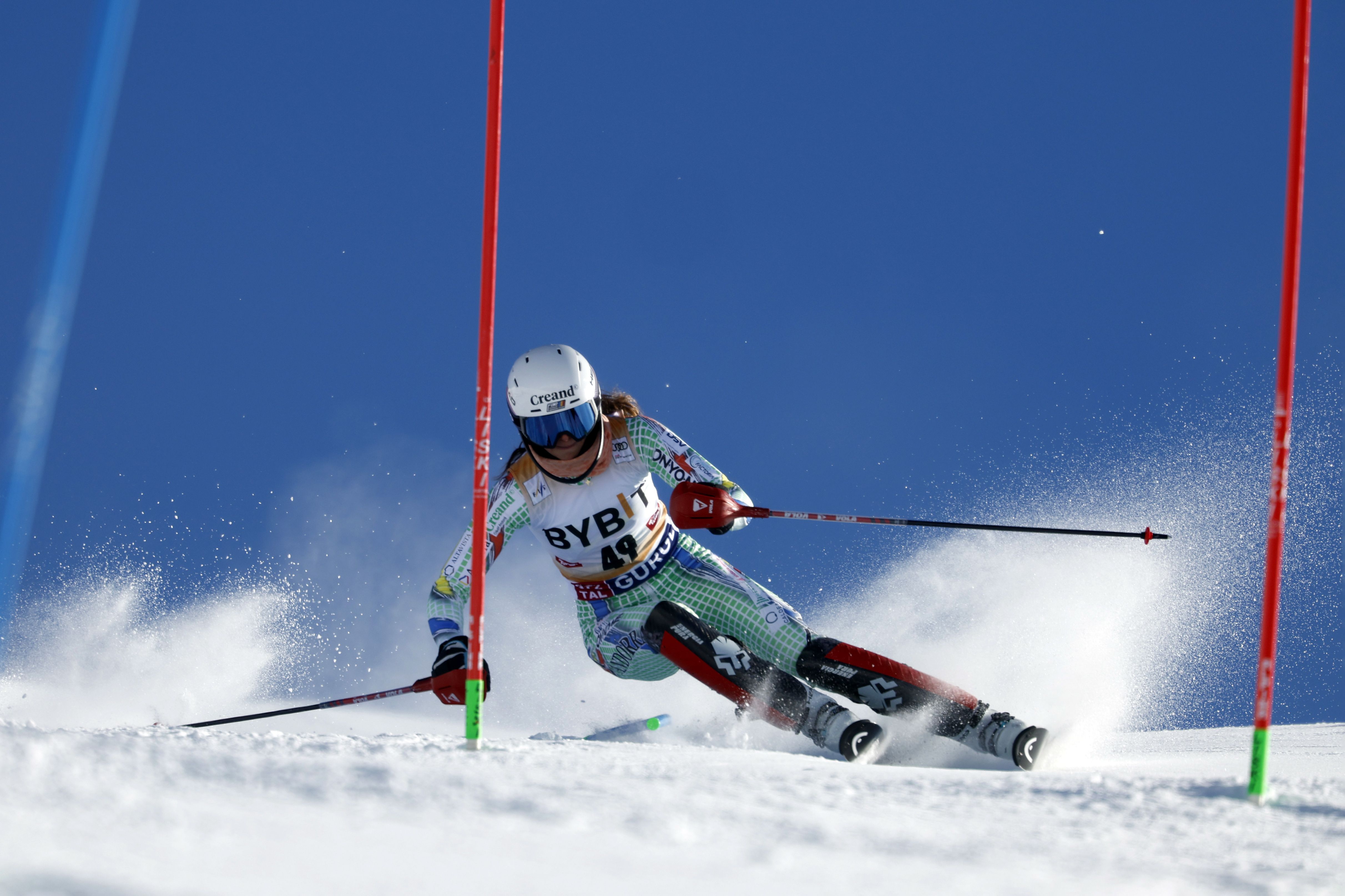 Carla Mijares, a l'eslàlom de la Copa del Món de Gurgl.