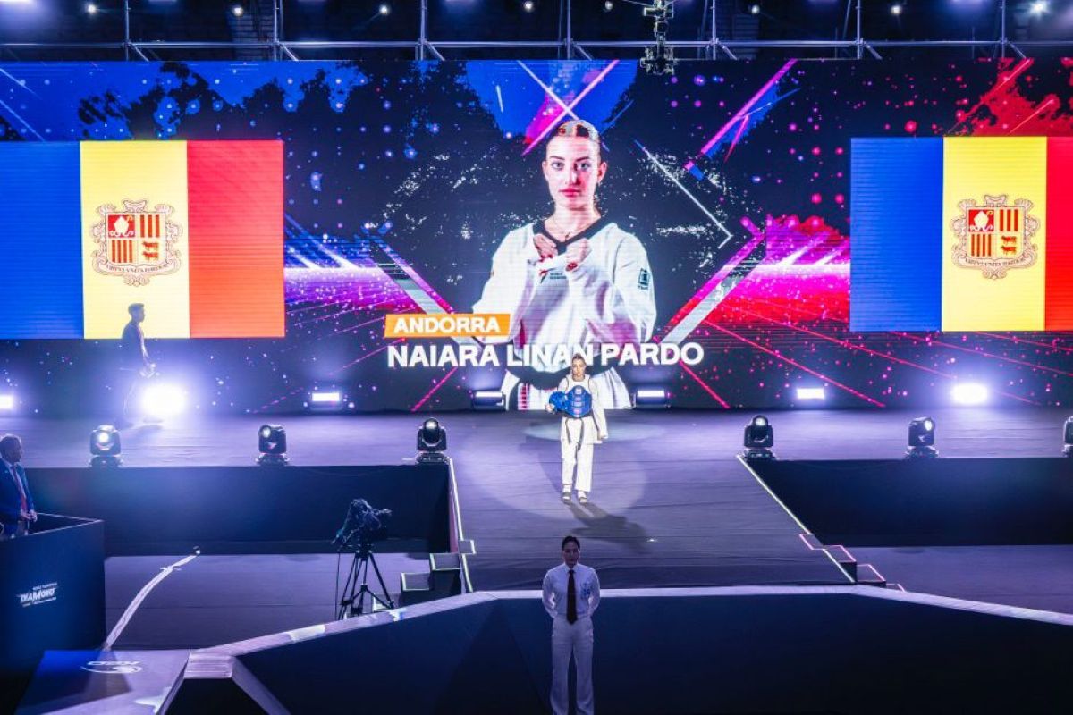 Presentació de l'andorrana Naiara Liñán als Mundials de Xina, on va aconseguir el 18è lloc.