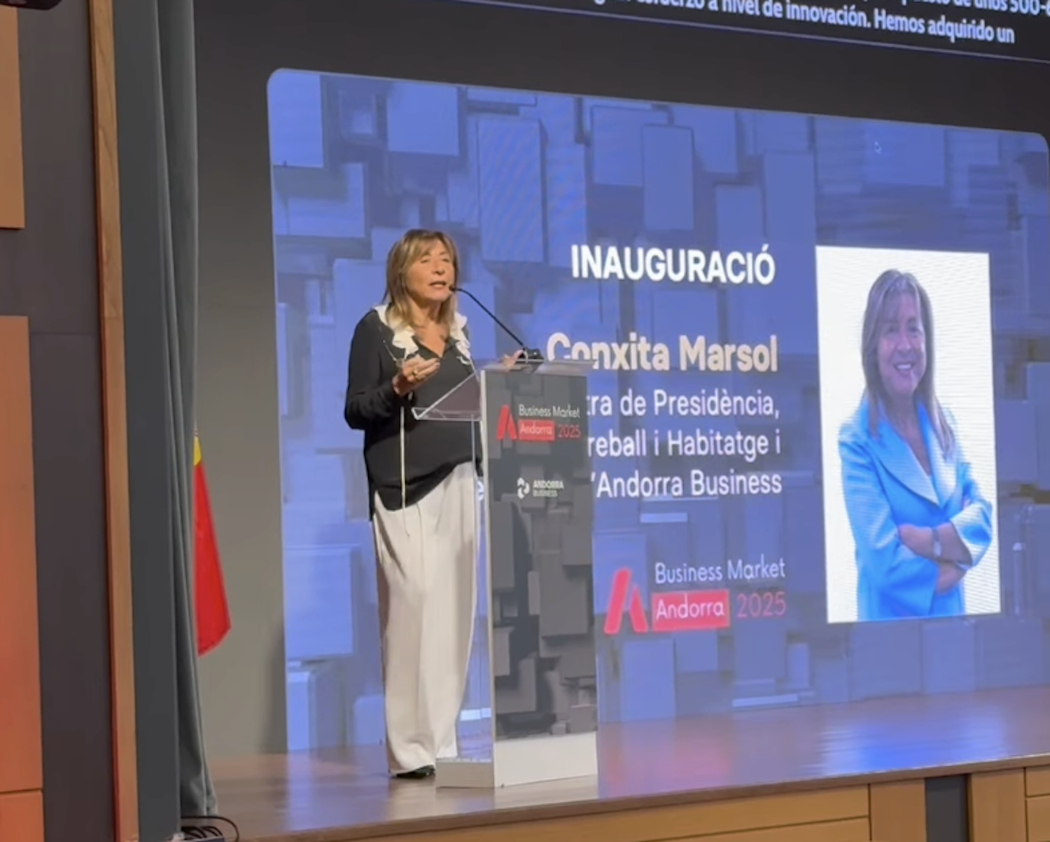 Conxita Marsol durant la inauguració.