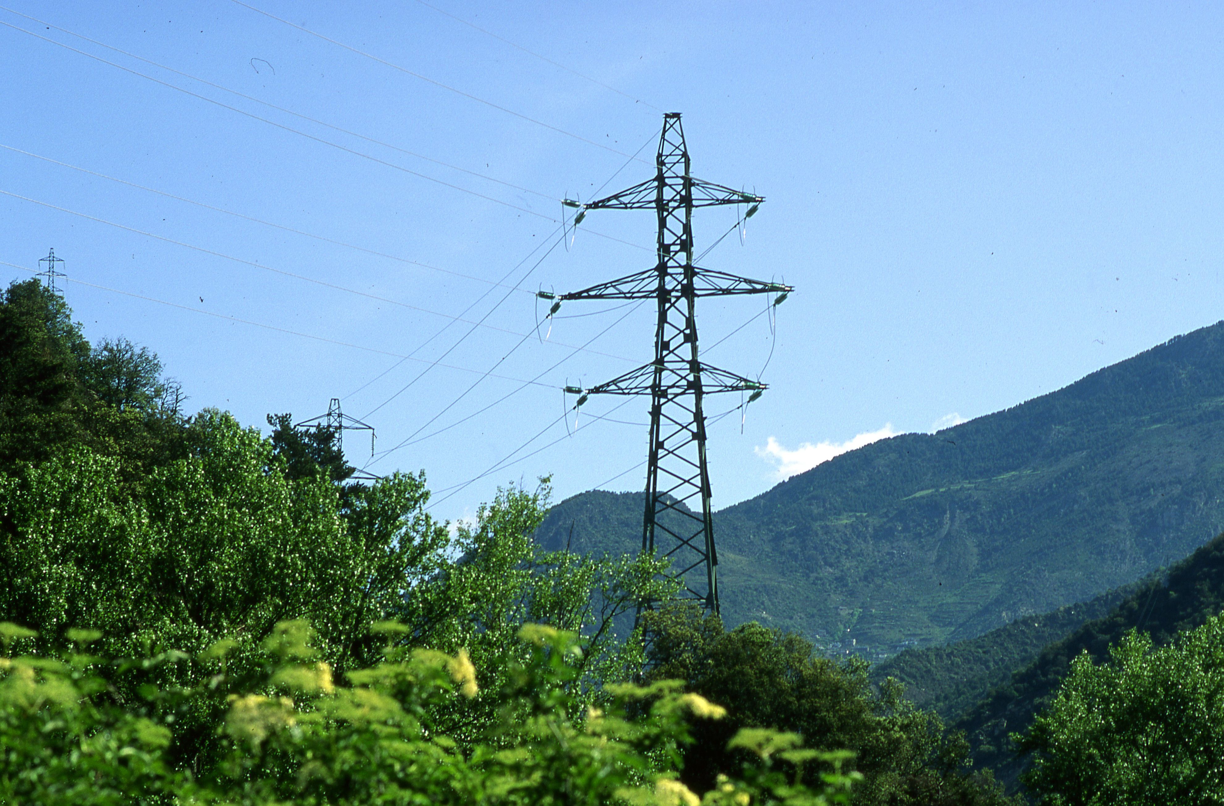 La línia d’alta tensió que es vol connectar amb Andorra.