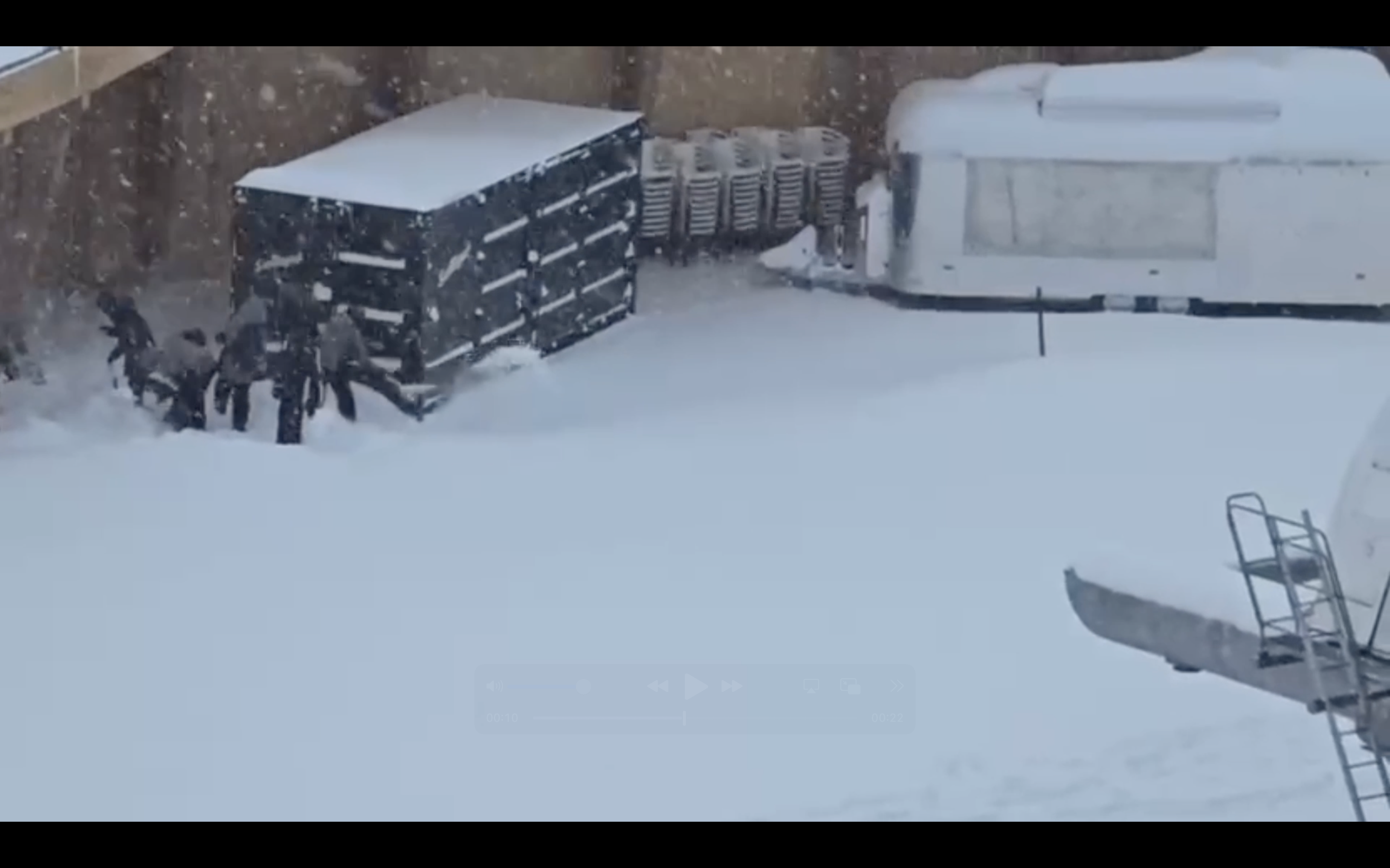 Una imatge de la nevada d'aquest matí al Pas de la Casa.