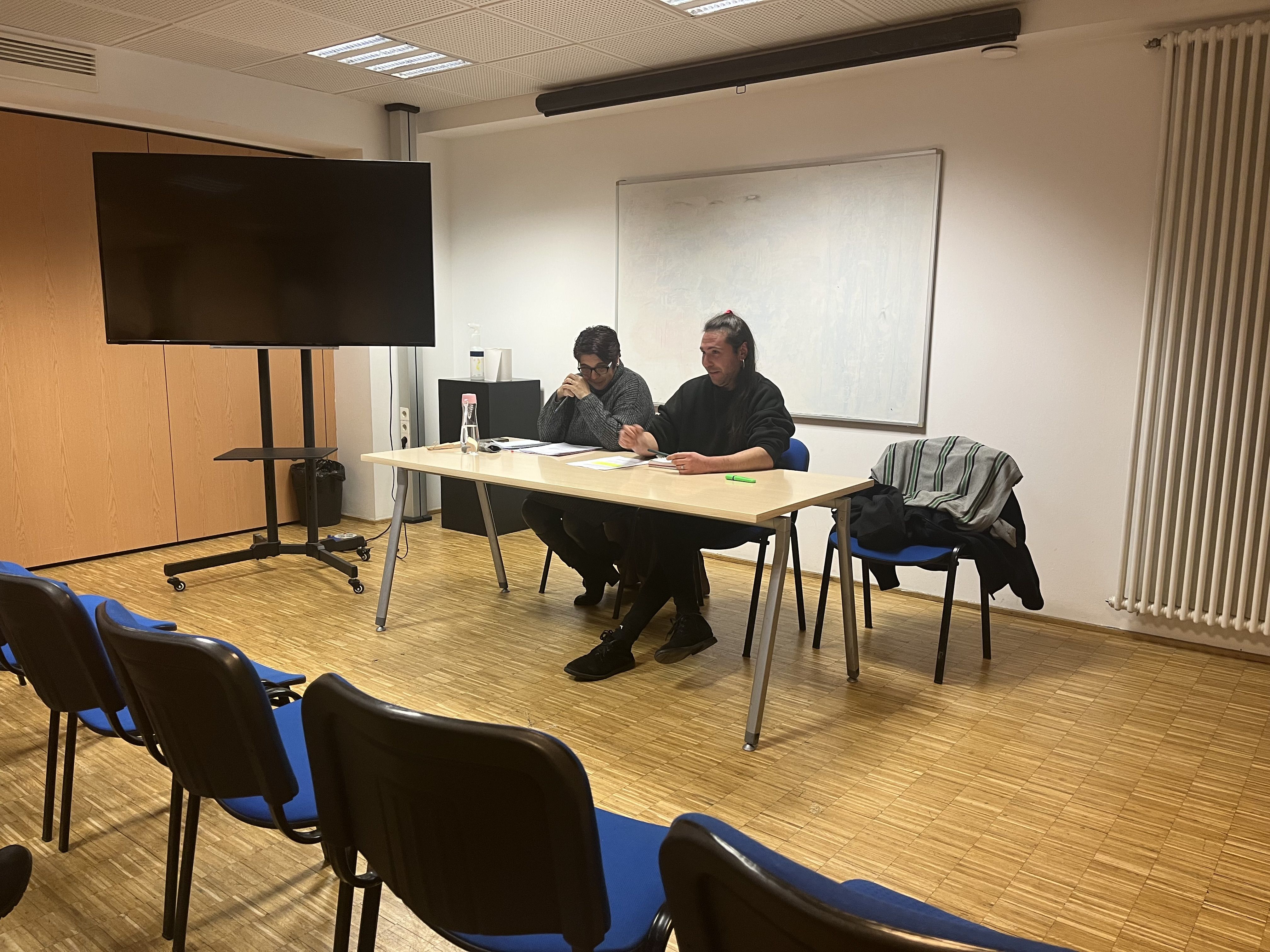 Rebeca Bonache i Cristian Blánquez, representants de la Coordinadora.