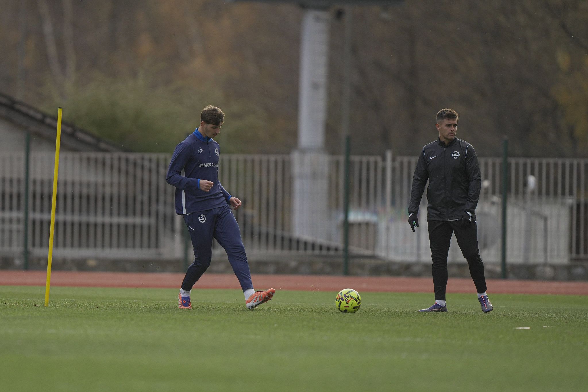 Manso, amb Antal en un dels entrenaments d'aquesta setmana.