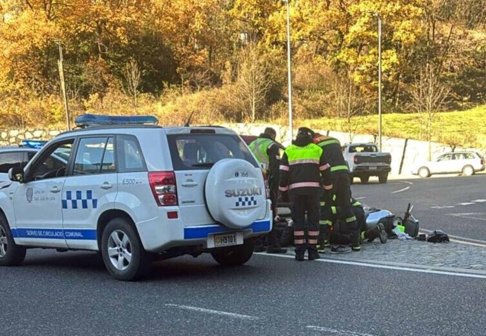 Una imatge de l'incident d'aquest migidia a la zona de la Margineda.