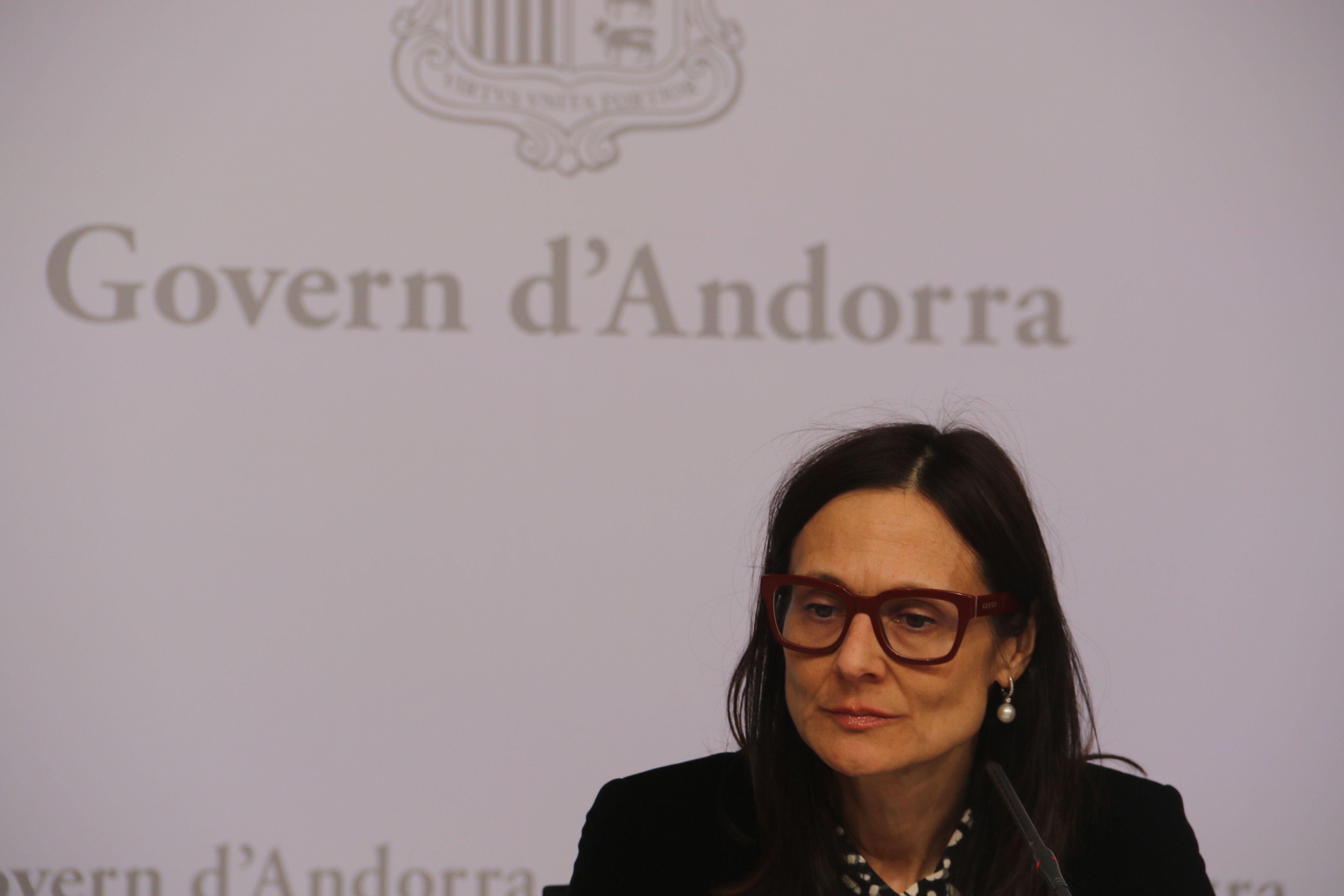 Ester Molné durant l'acte de Protecció Civil d'aquest migdia.