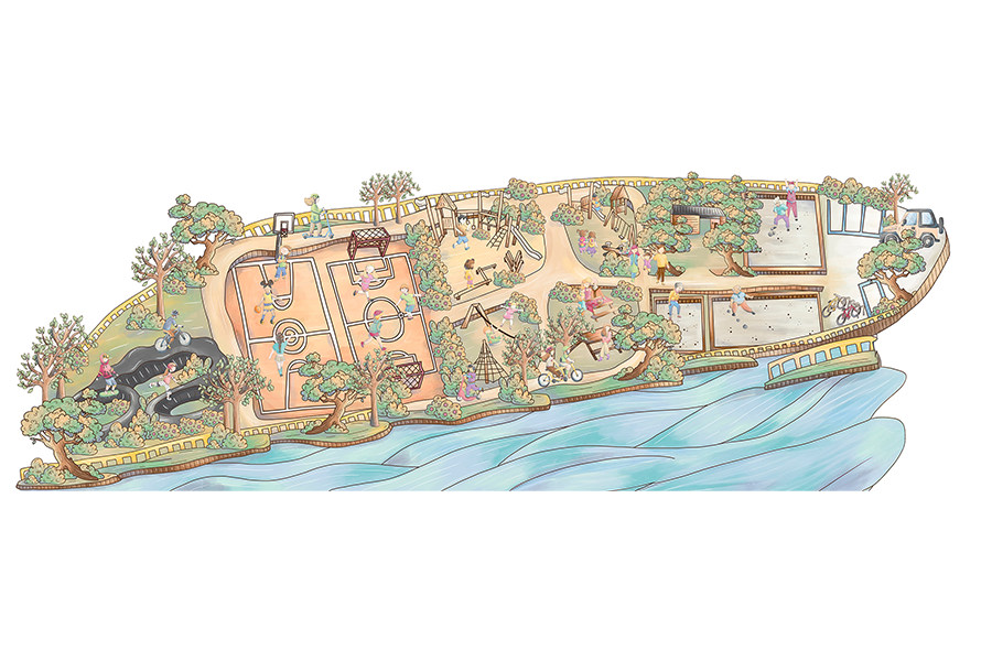 Així hauria de quedar un cop s'acabin les obres el Parc del Prat del Senzill.