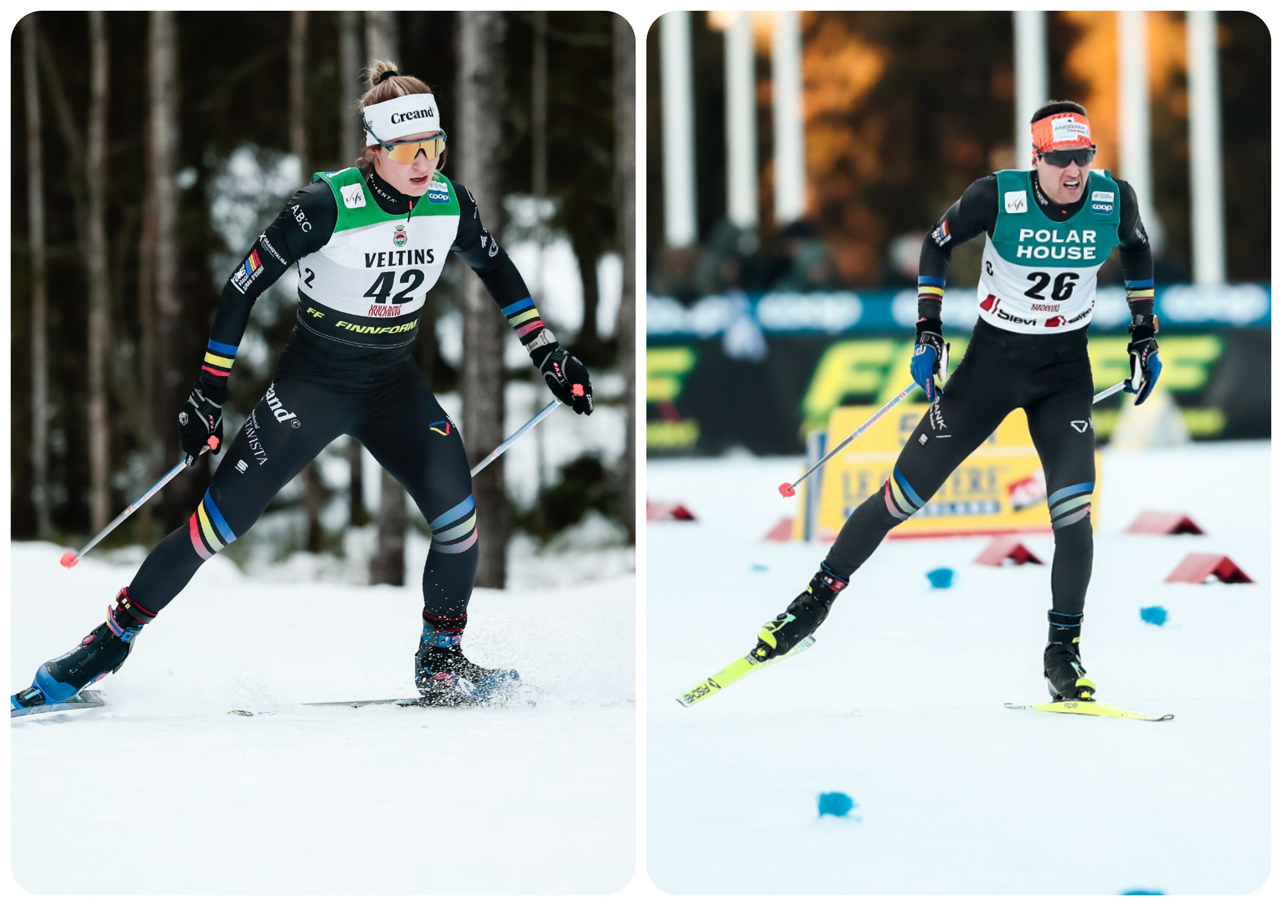 Gina del Rio i Irineu Esteve, en les seves respectives proves. 