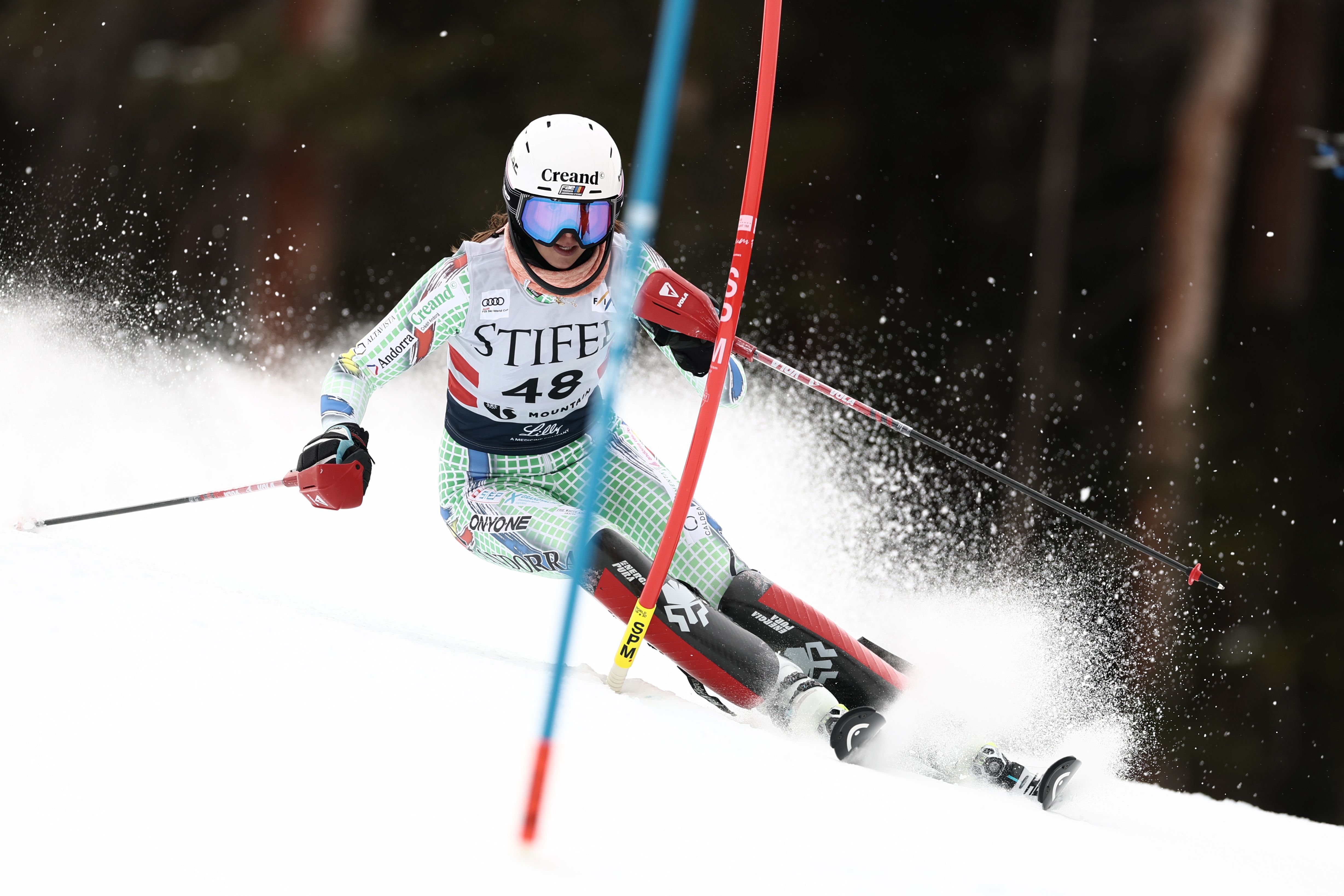 Carla Mijares, durant la seva baixada a Copper Mountain.