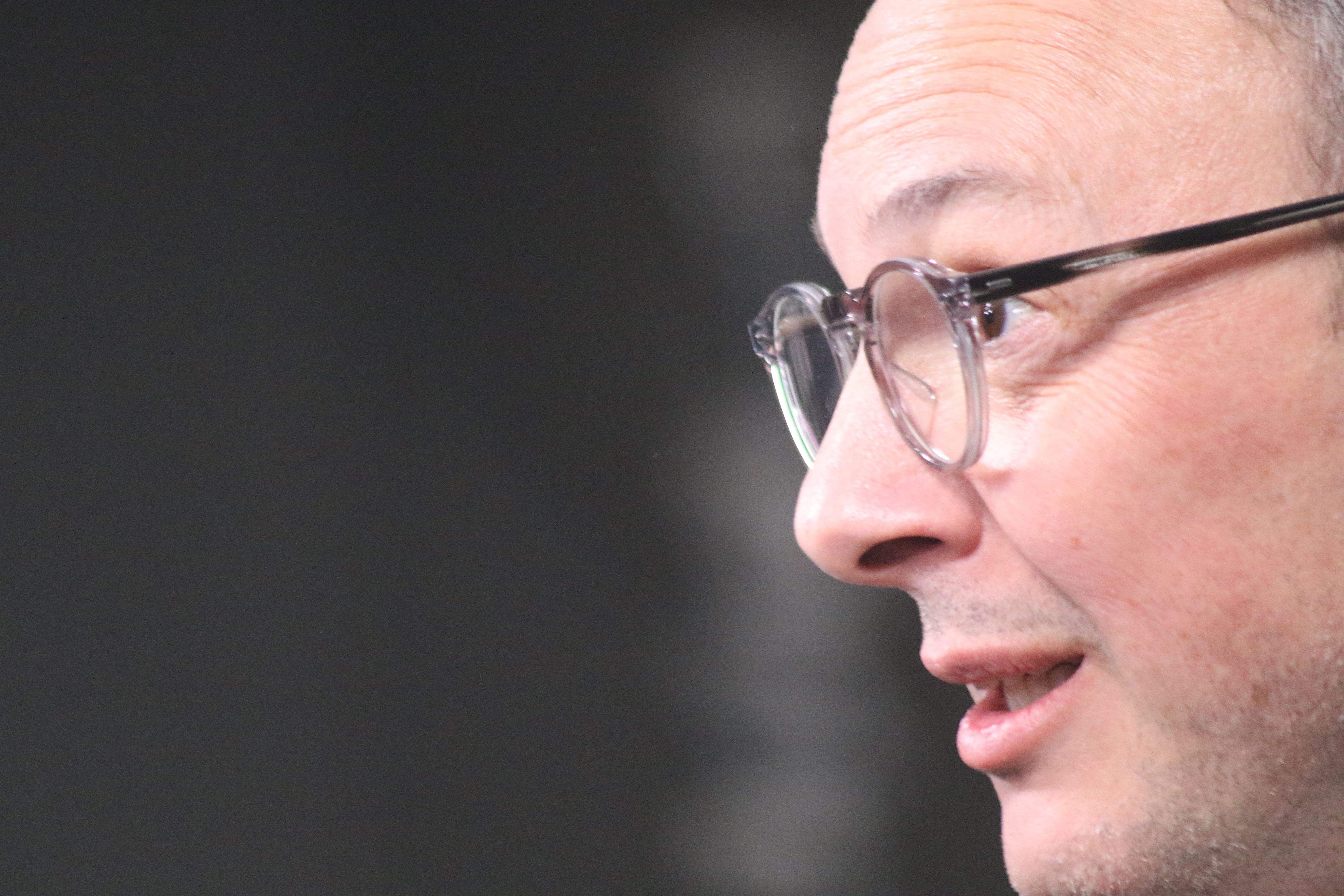 Xavier Espot durant l'acte de la Visura Ciutadana. Xavier Espot durant l'acte de la Visura Ciutadana.