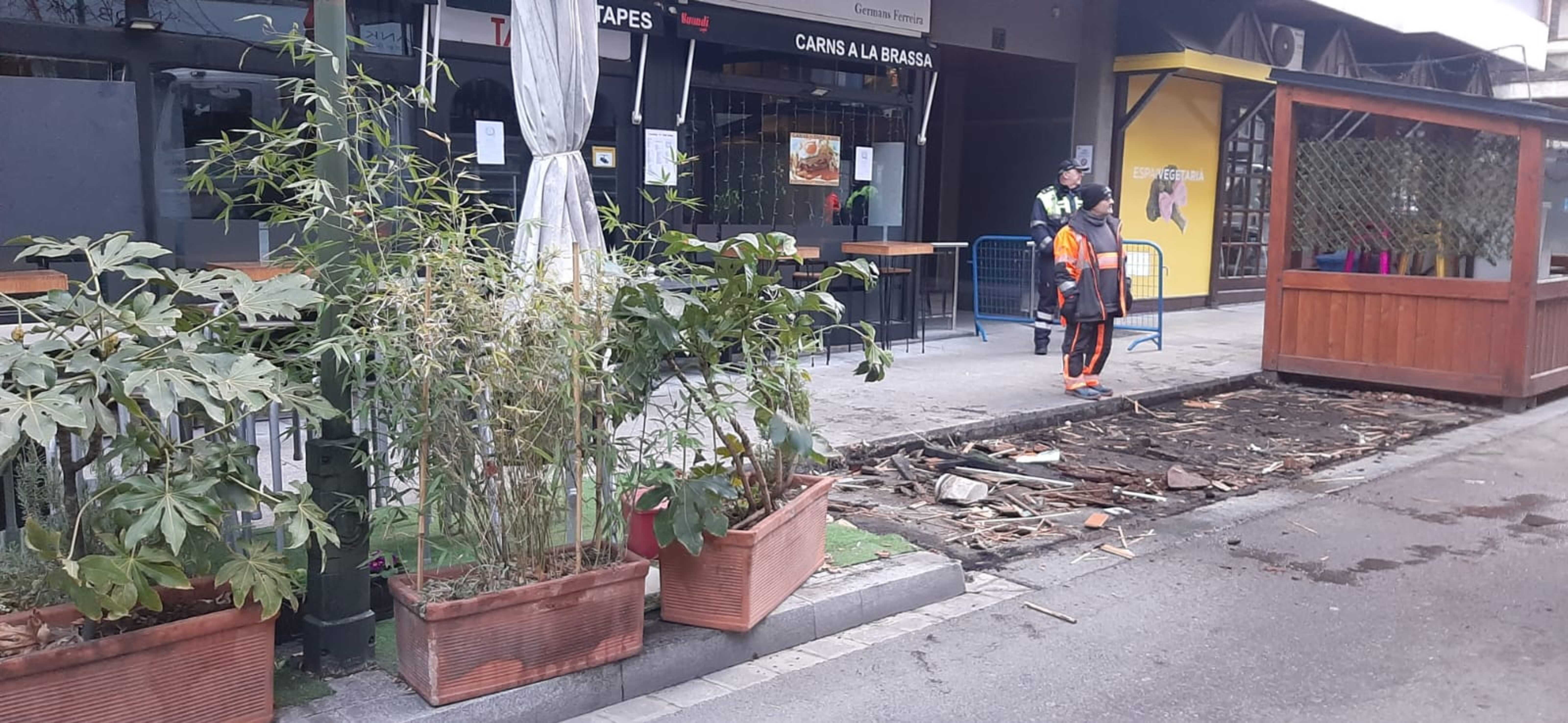 Retirada de la terrassa.
