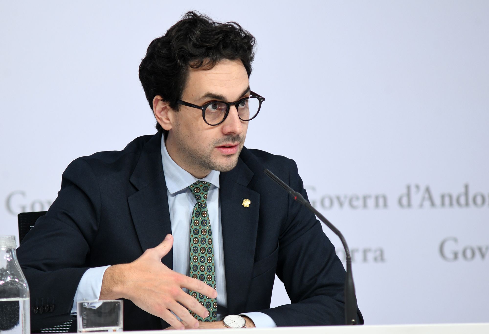 Guillem Casal, durant la roda de premsa.