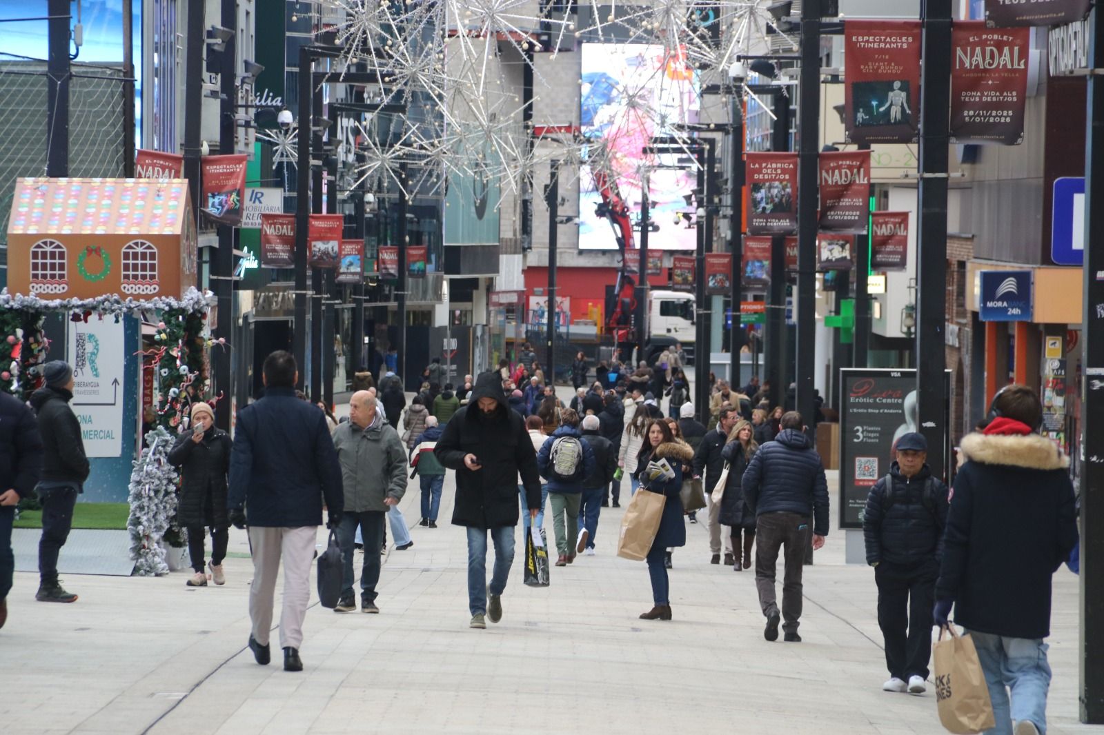 L'avinguda Meritxell aquest matí.