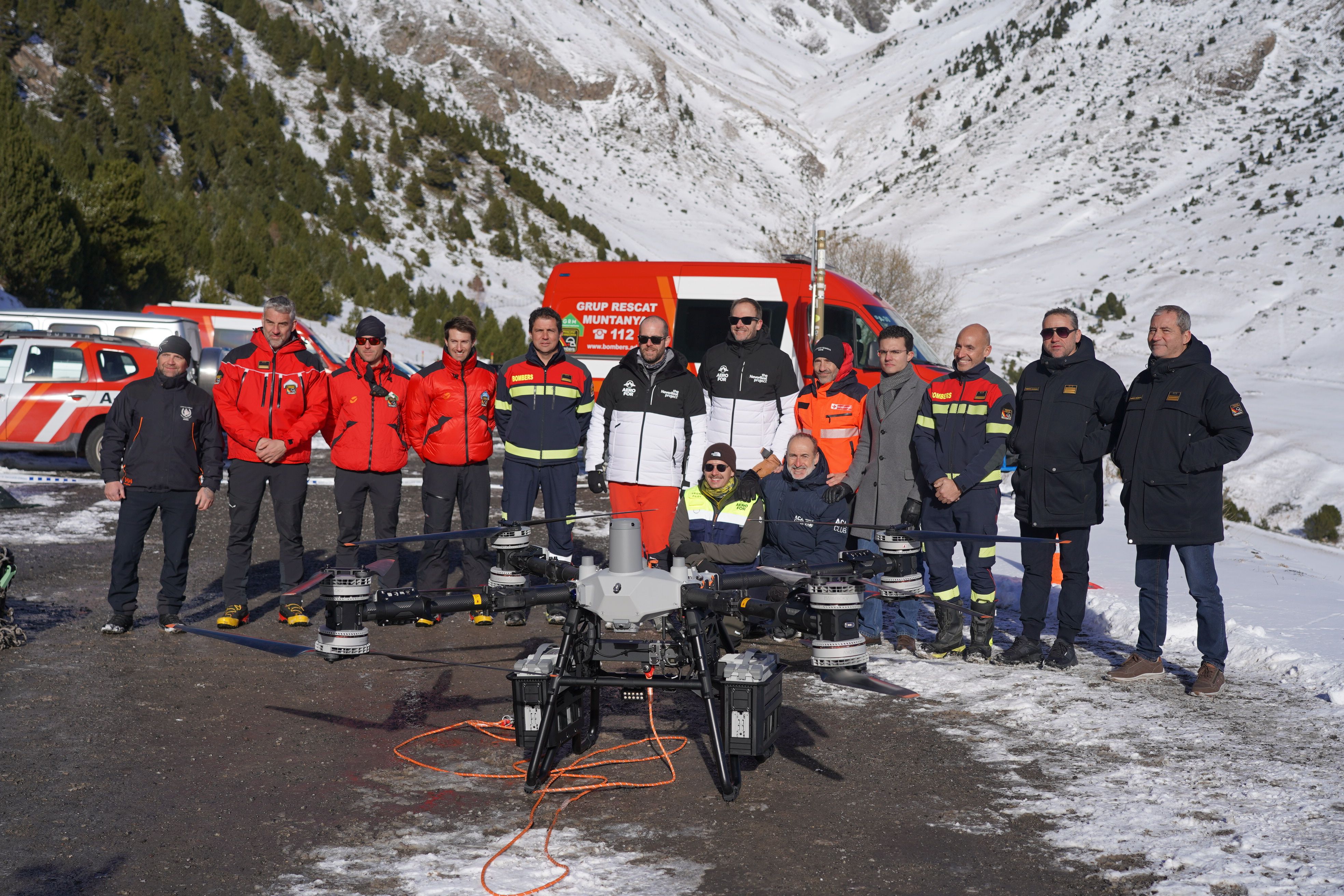 Foto de grup dels participants en el simulacre.