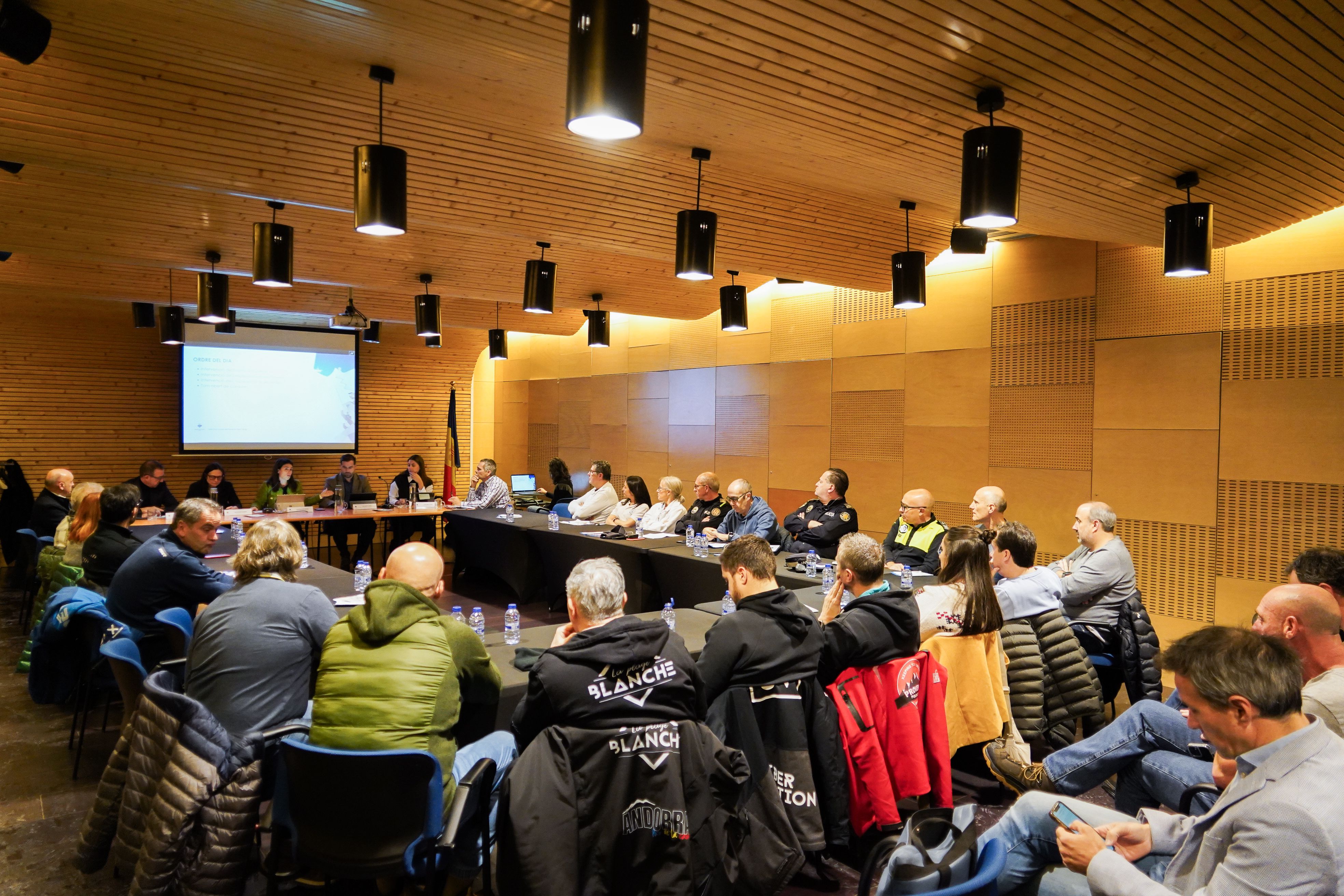 Un moment de la reunió aquest migdia.