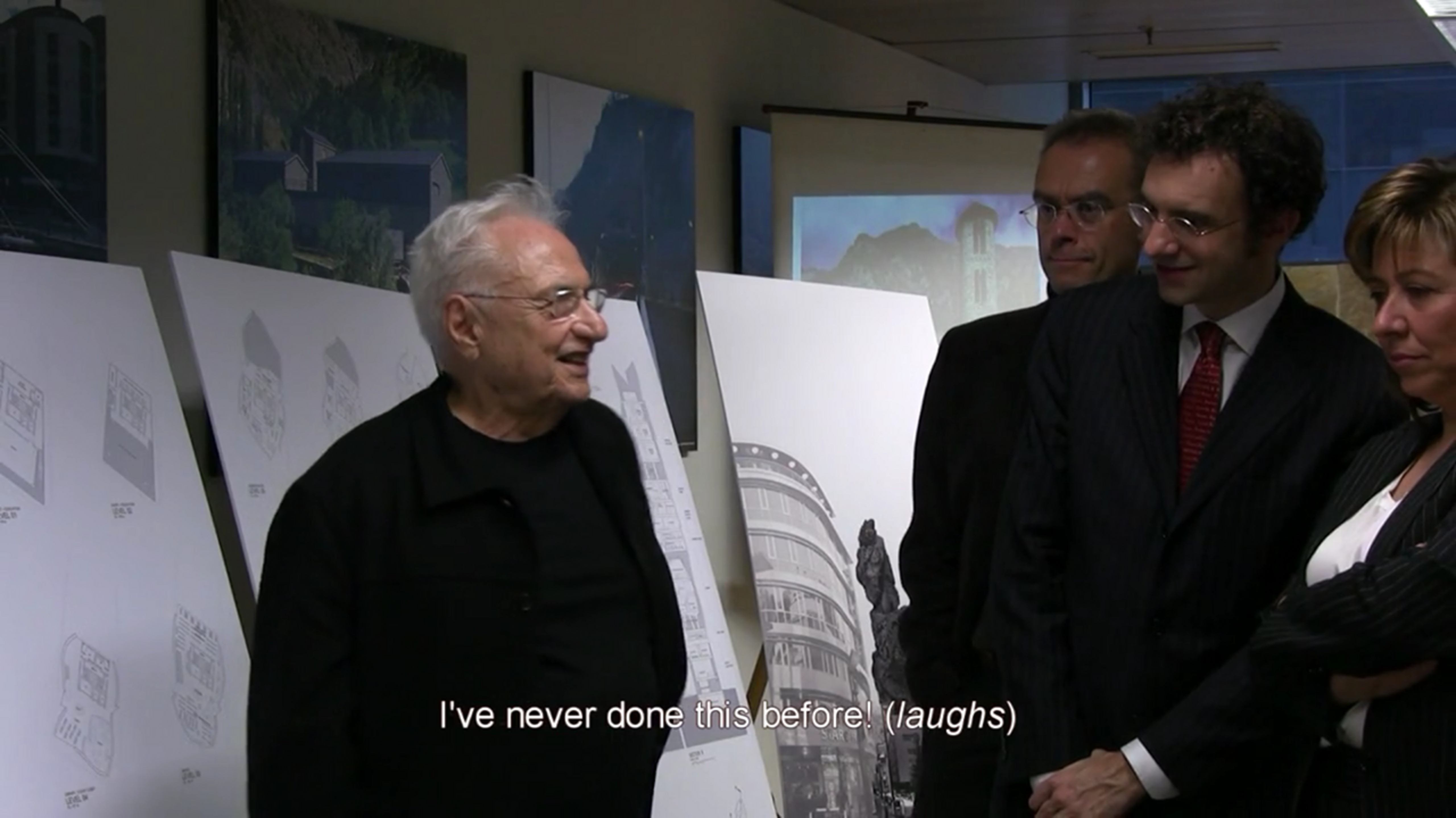 Frank Gehry amb Juli Minoves i Conxita Marsol en una de les seves estades a Andorra. Frank Gehry amb Juli Minoves i Conxita Marsol en una de les seves estades a Andorra.