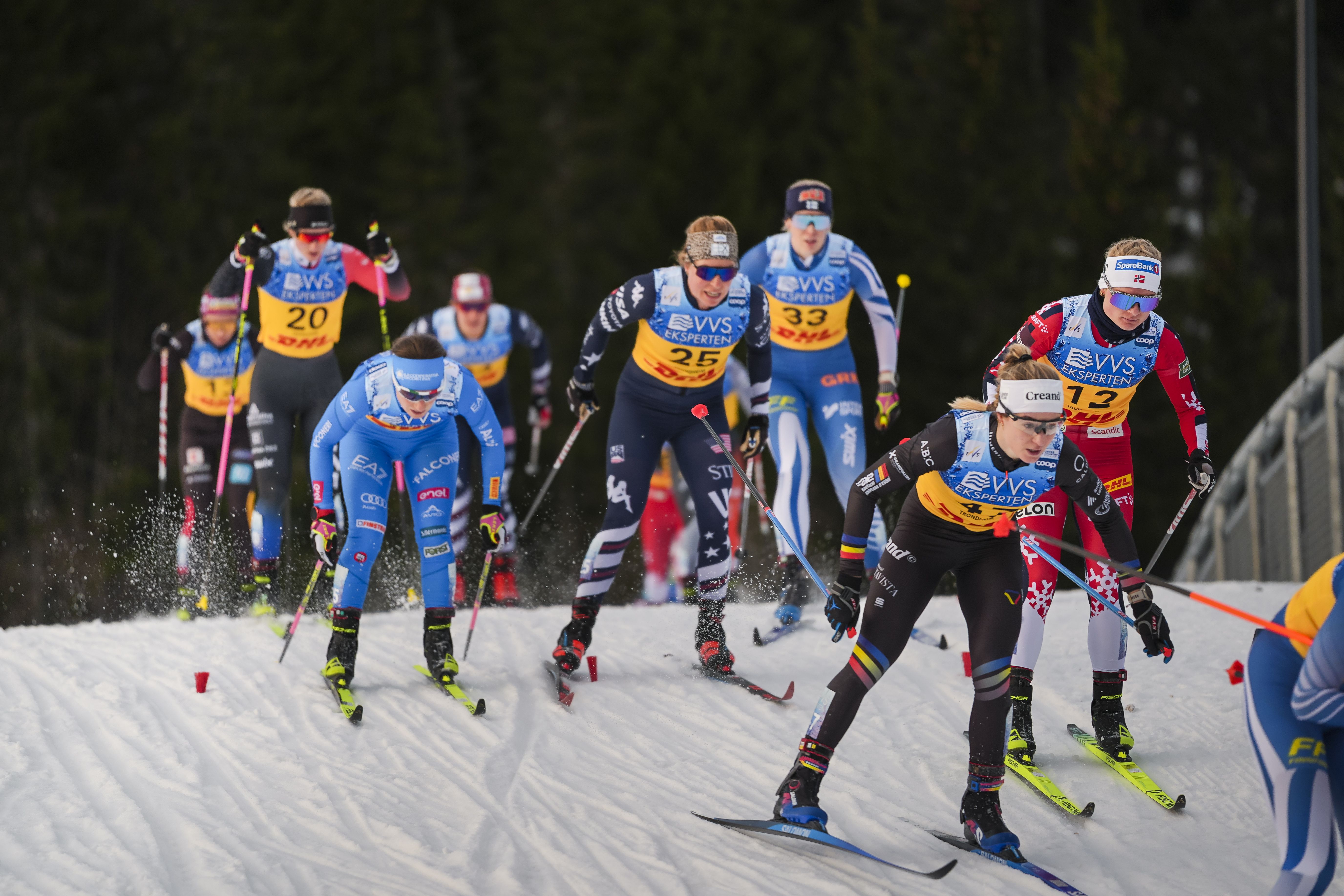 Gina del Rio, en la prova de dissabte de 20km skiathlon de la WC de Trondheim. Gina del Rio, en la prova de dissabte de 20km skiathlon de la WC de Trondheim.