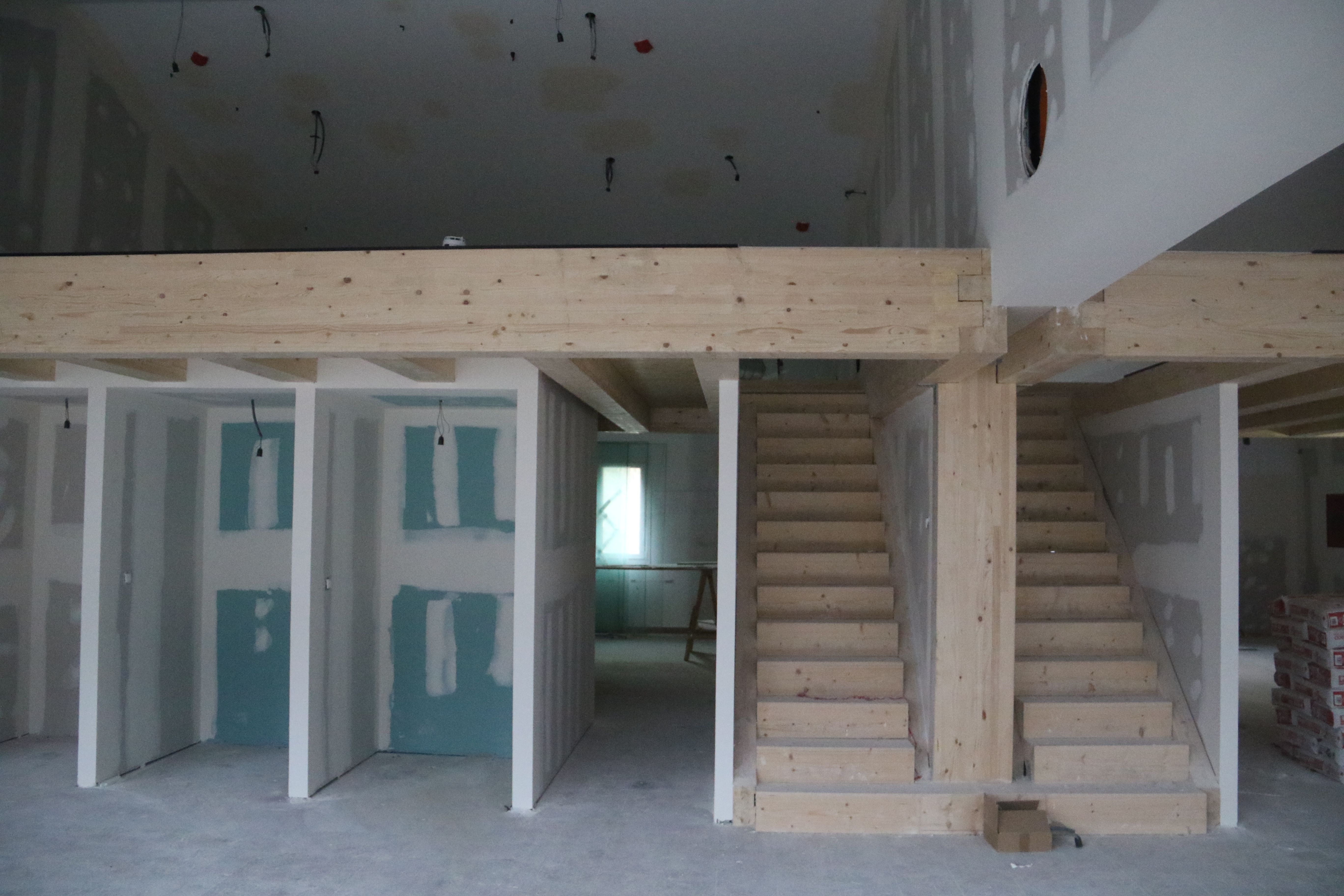 La zona de 'coworking' en plena construcció. La zona de 'coworking' en plena construcció.