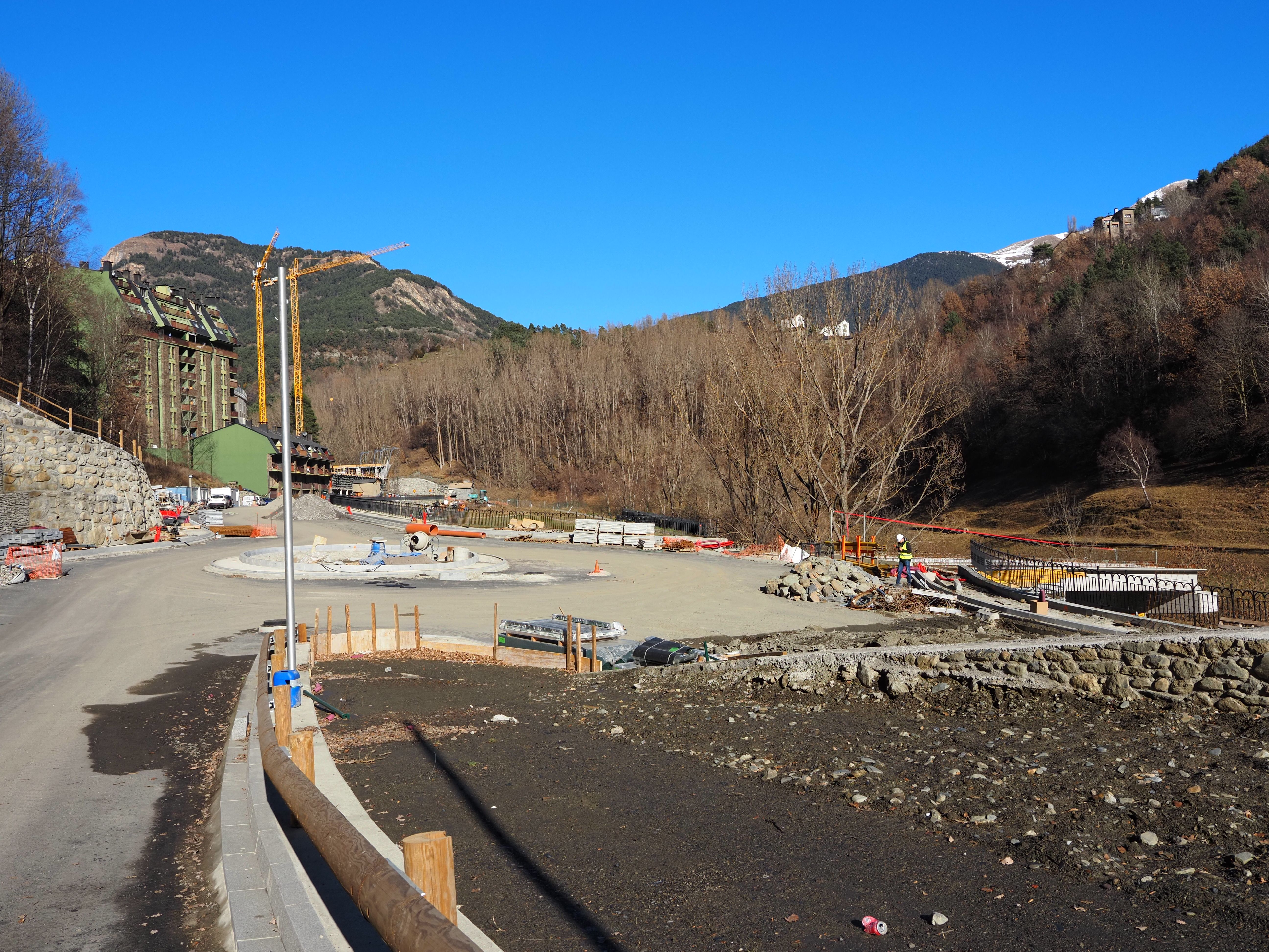 Obres de la desviació de la Massana.