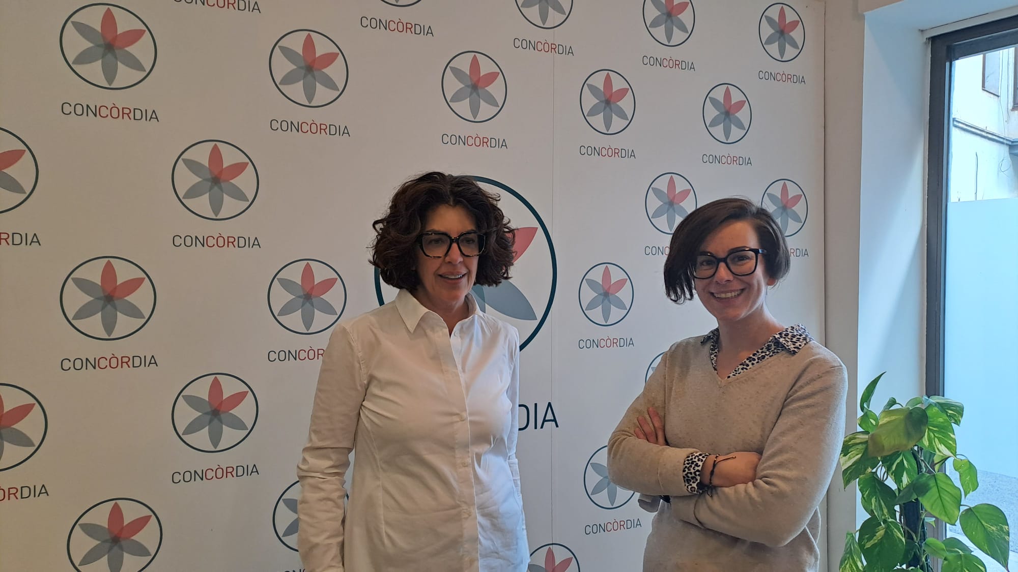 Sívlia Mosqura i Núria Segués, copresidentes de Concòrdia. Sívlia Mosqura i Núria Segués, copresidentes de Concòrdia.