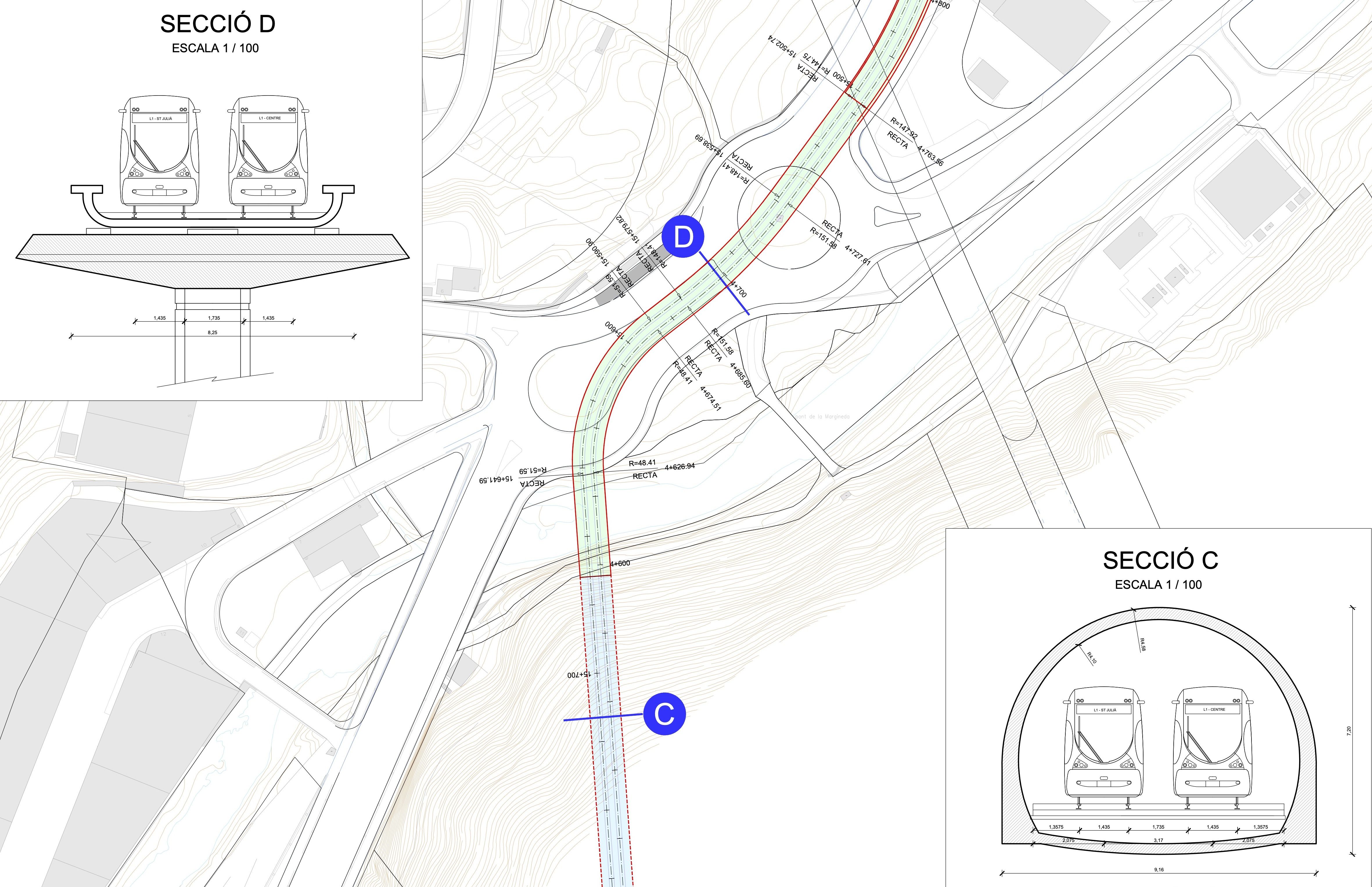 Una imatge d'una de les seccions que s'han dibuixat. Una imatge d'una de les seccions que s'han dibuixat.