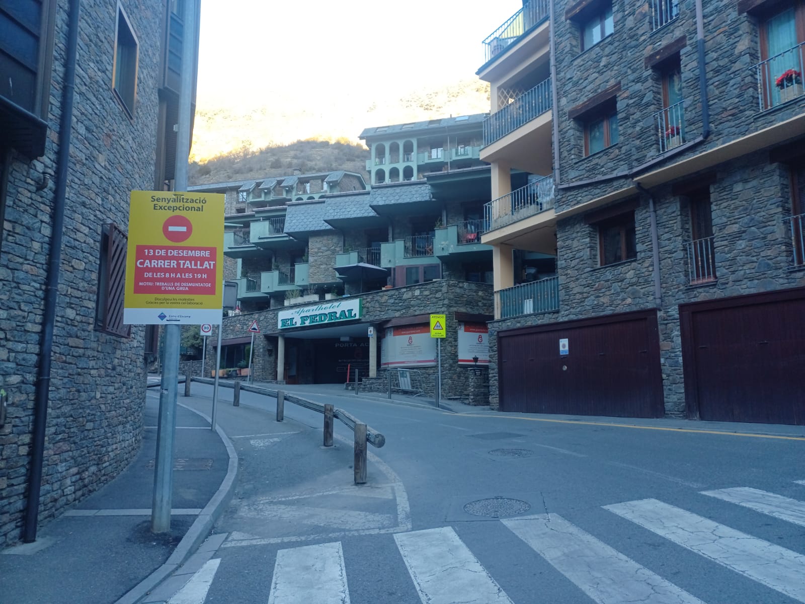 El cartell d'avís del tall previst per aquest dissabte. El cartell d'avís del tall previst per aquest dissabte.