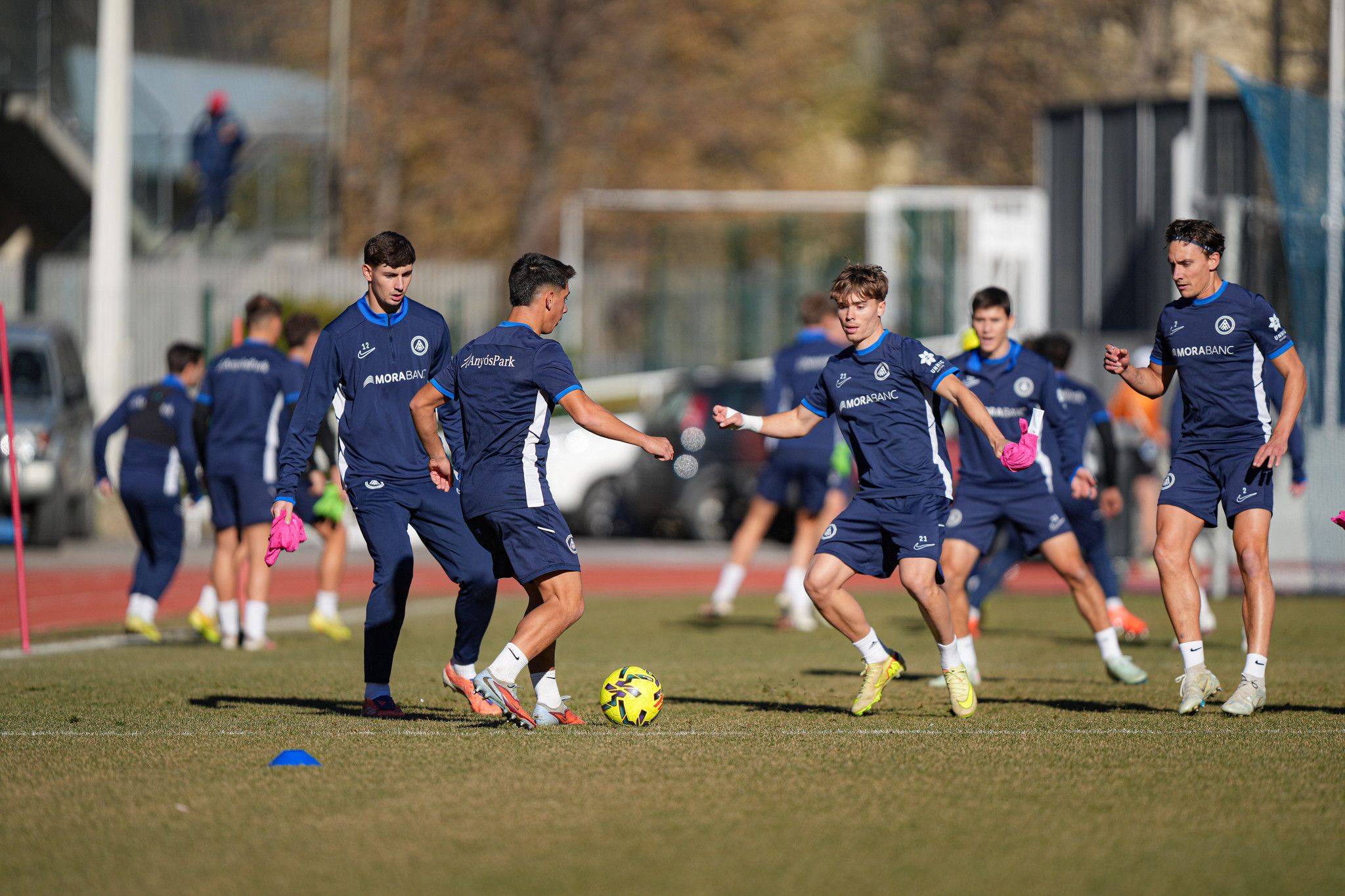 Dani Villahermosa i Josep Cerdà, durant un entrenament d'aquesta setmana al Comunal. Dani Villahermosa i Josep Cerdà, durant un entrenament d'aquesta setmana al Comunal.