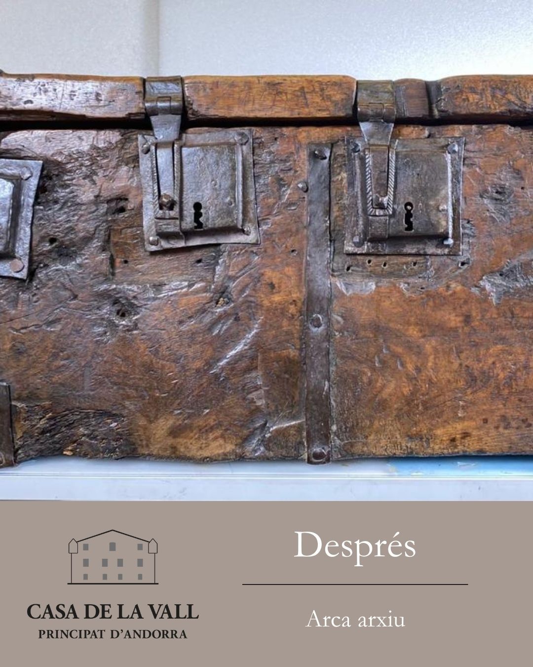 L'arca arxiu després de la restauració. L'arca arxiu després de la restauració.