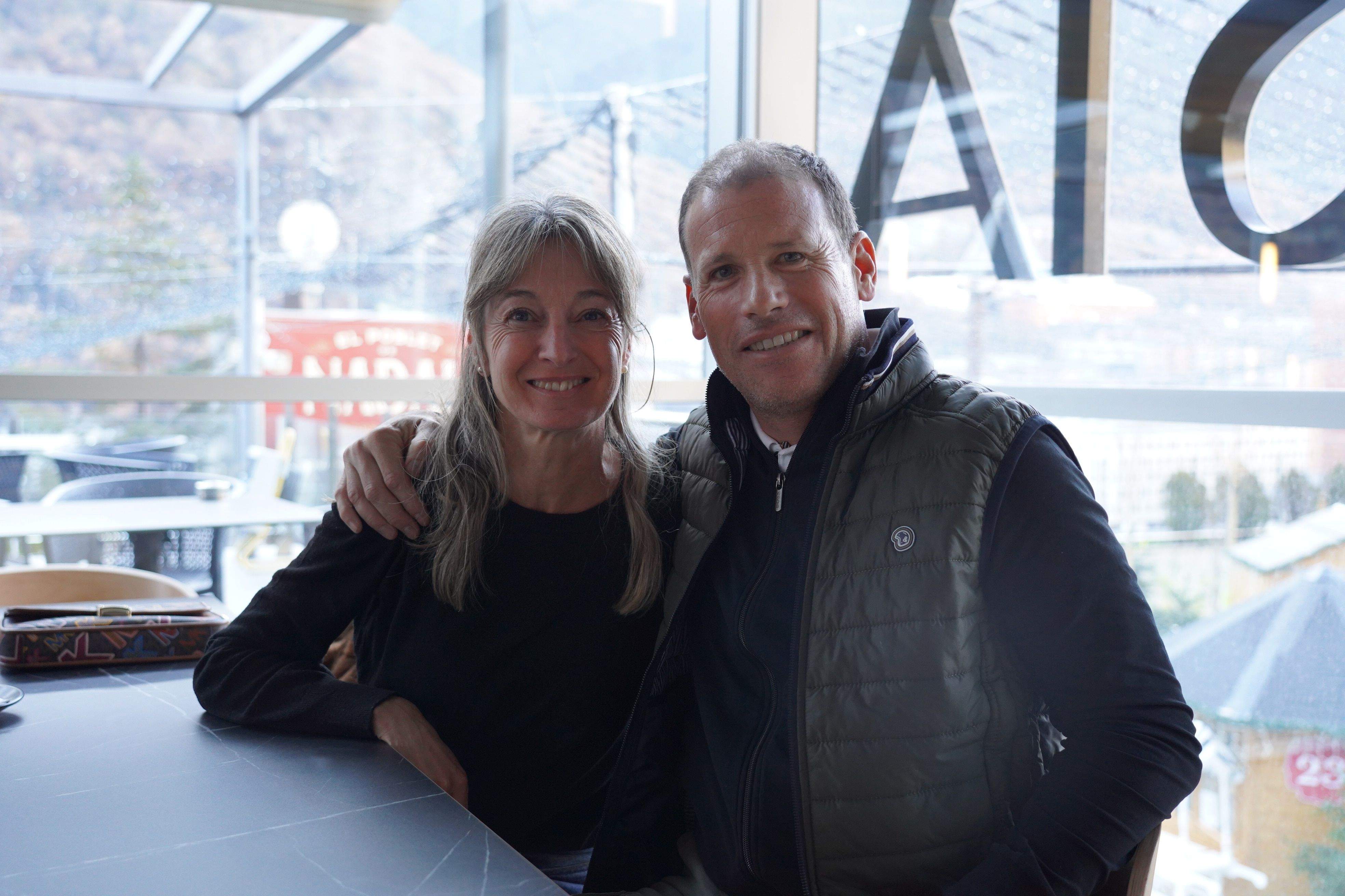 Baumel i la seva dona Barbara, amb qui porta cinc anys residint a Andorra.