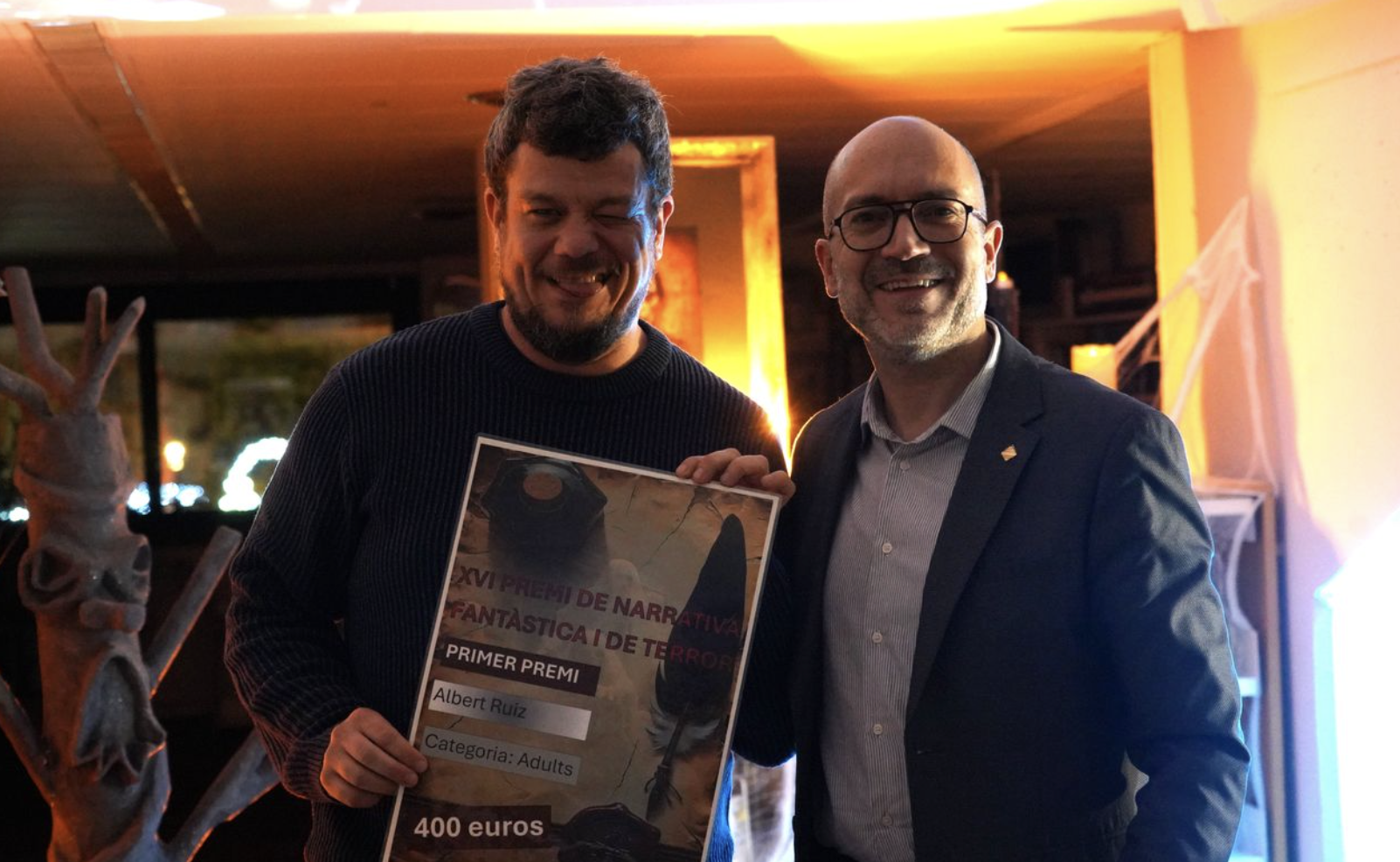 Albert Ruiz Feijóo guanya el XVI Concurs de Narrativa Fantàstica i de Terror d’Encamp amb ‘Pors’.