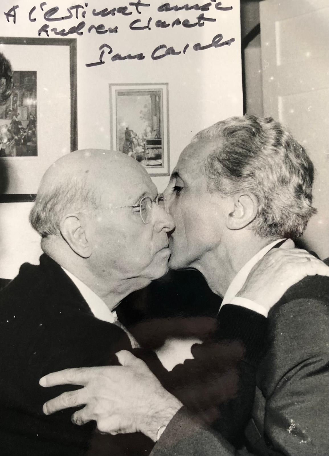 Fotografia dedicada de Casals a Claret. 