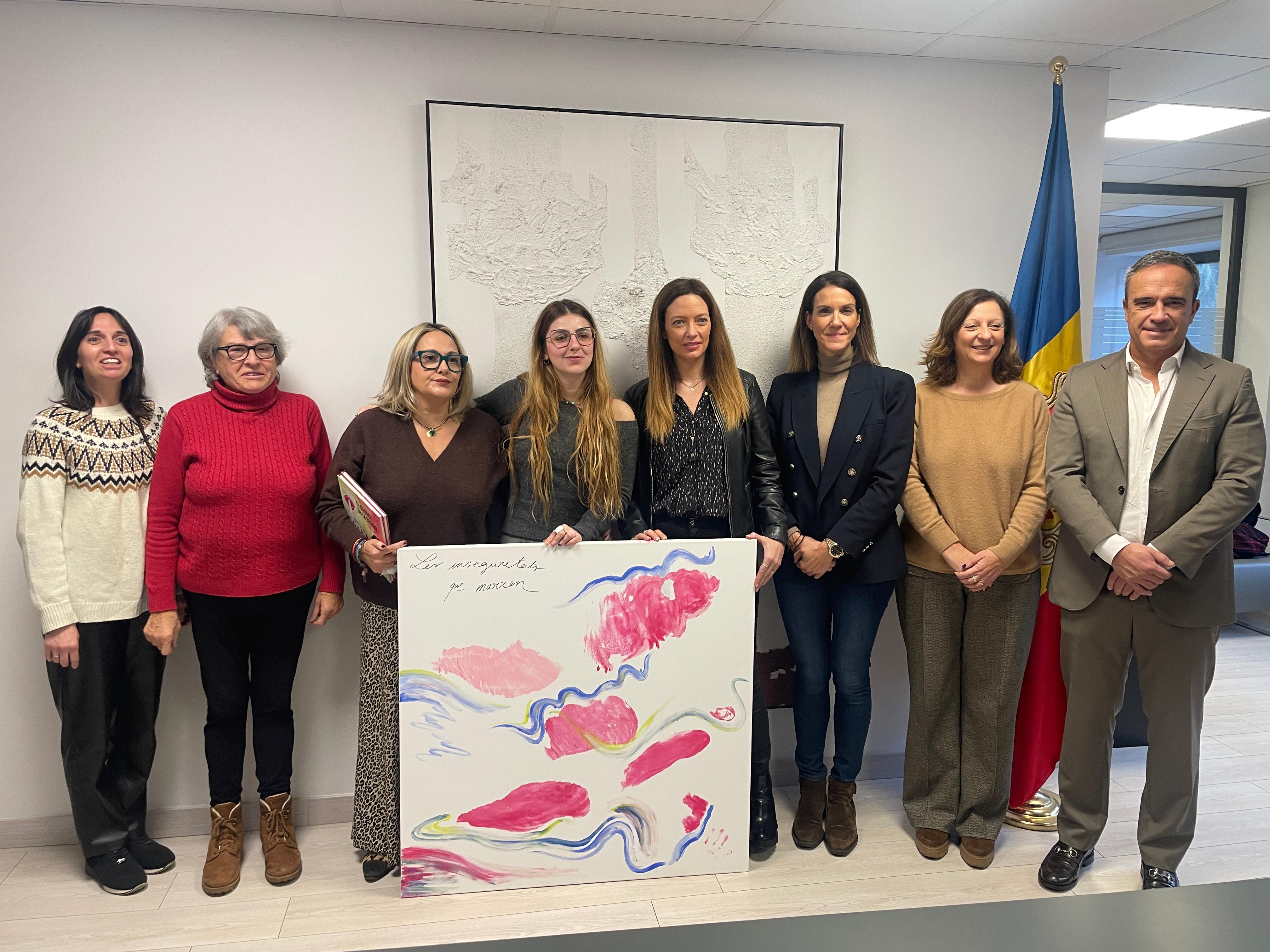 El quadre que ha entregat l'artista Effy. El quadre que ha entregat l'artista Effy.