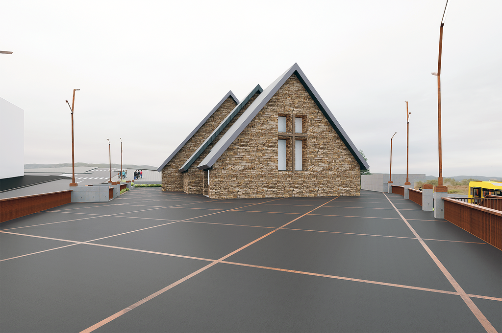 Representació de com quedarà la plaça de l'Església del Pas. Representació de com quedarà la plaça de l'Església del Pas.