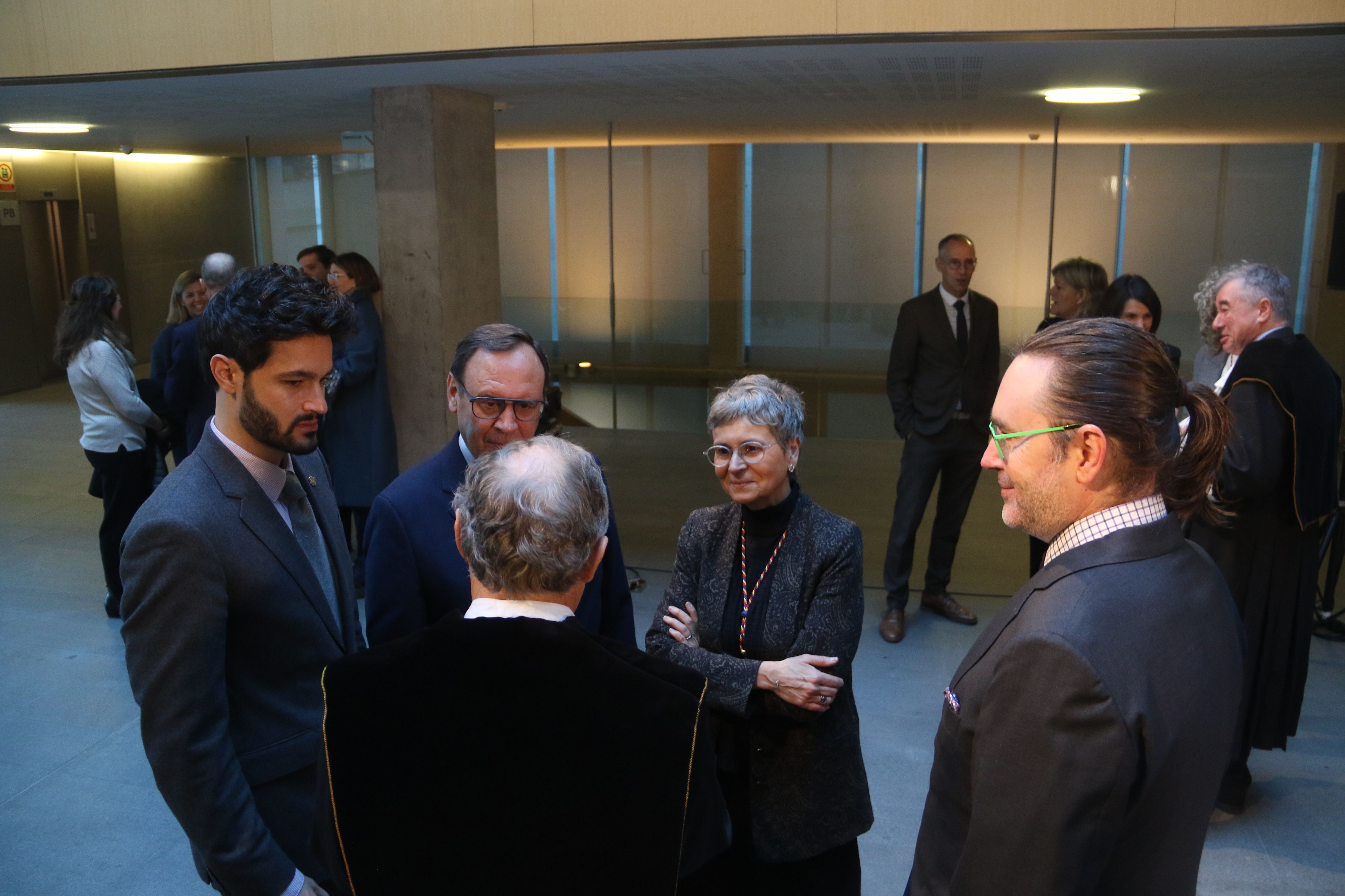 Víctor Torre amb presidents de grup parlamentari. 