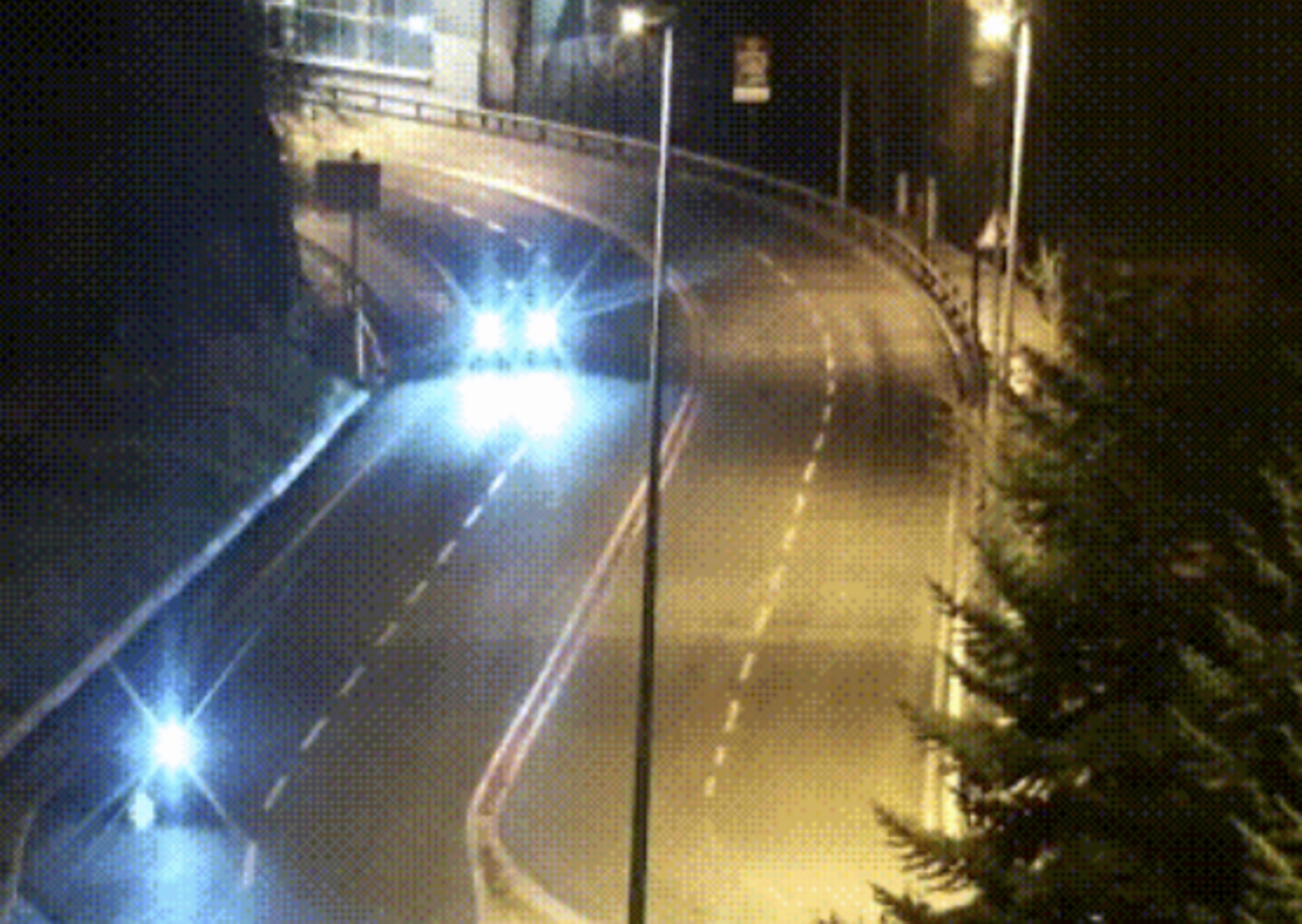 Una imatge de la zona a través de les càmeres de Mobilitat, anit.