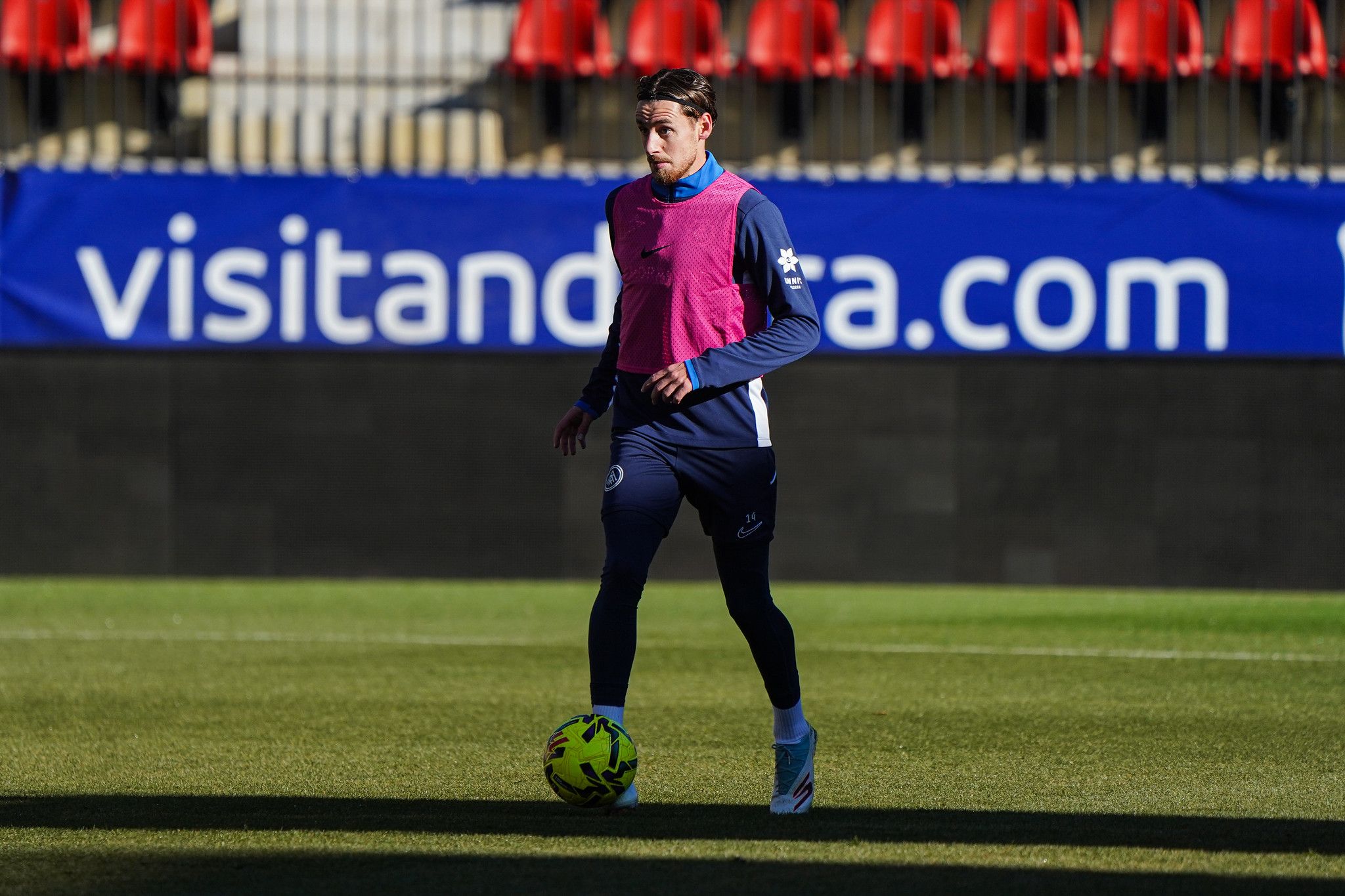 Molina, aquest divendres durant l'entrenament de l'FC Andorra a Encamp.