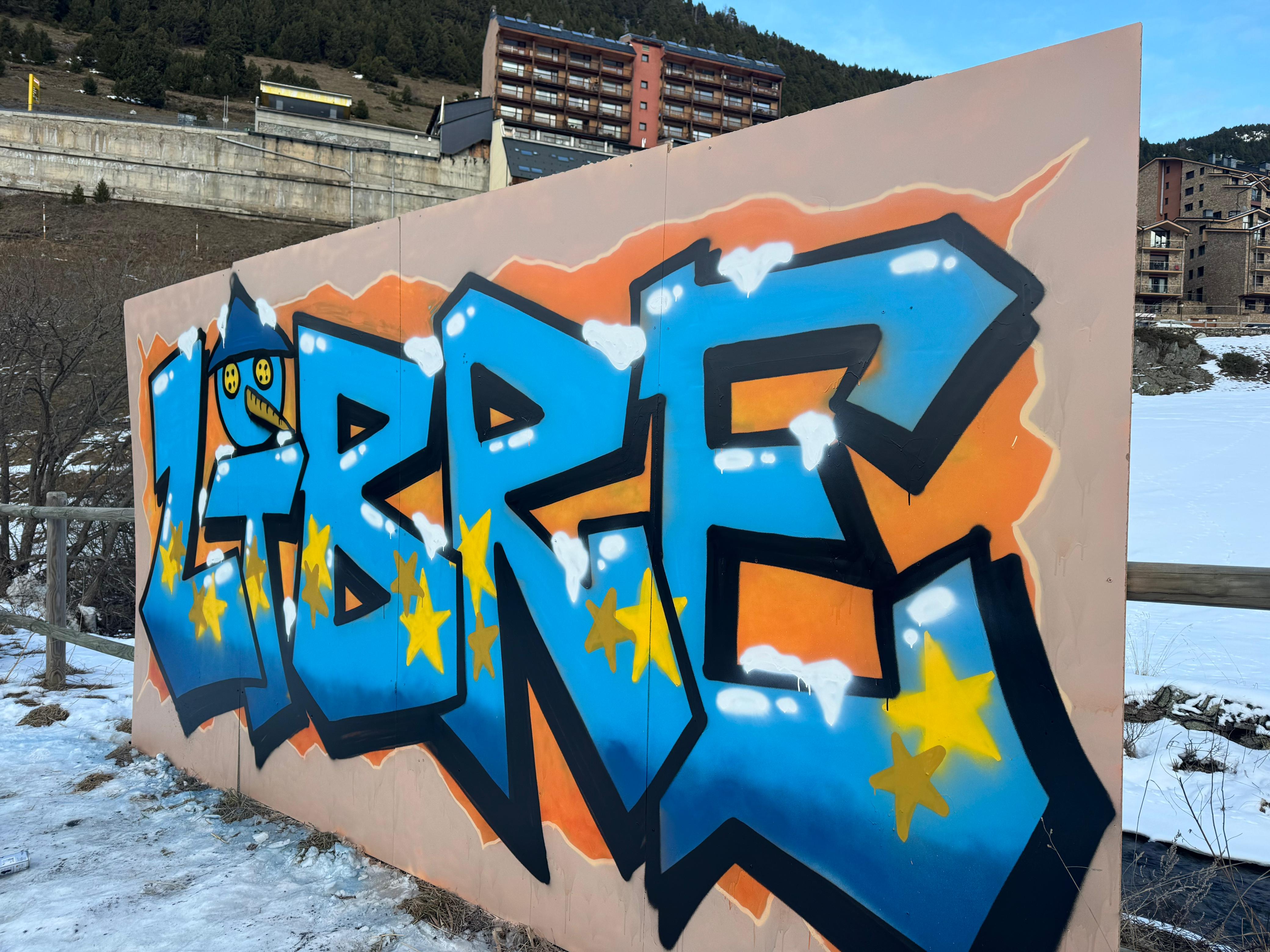 Un dels grafitis que es poden veure al festival Virolat. Un dels grafitis que es poden veure al festival Virolat.