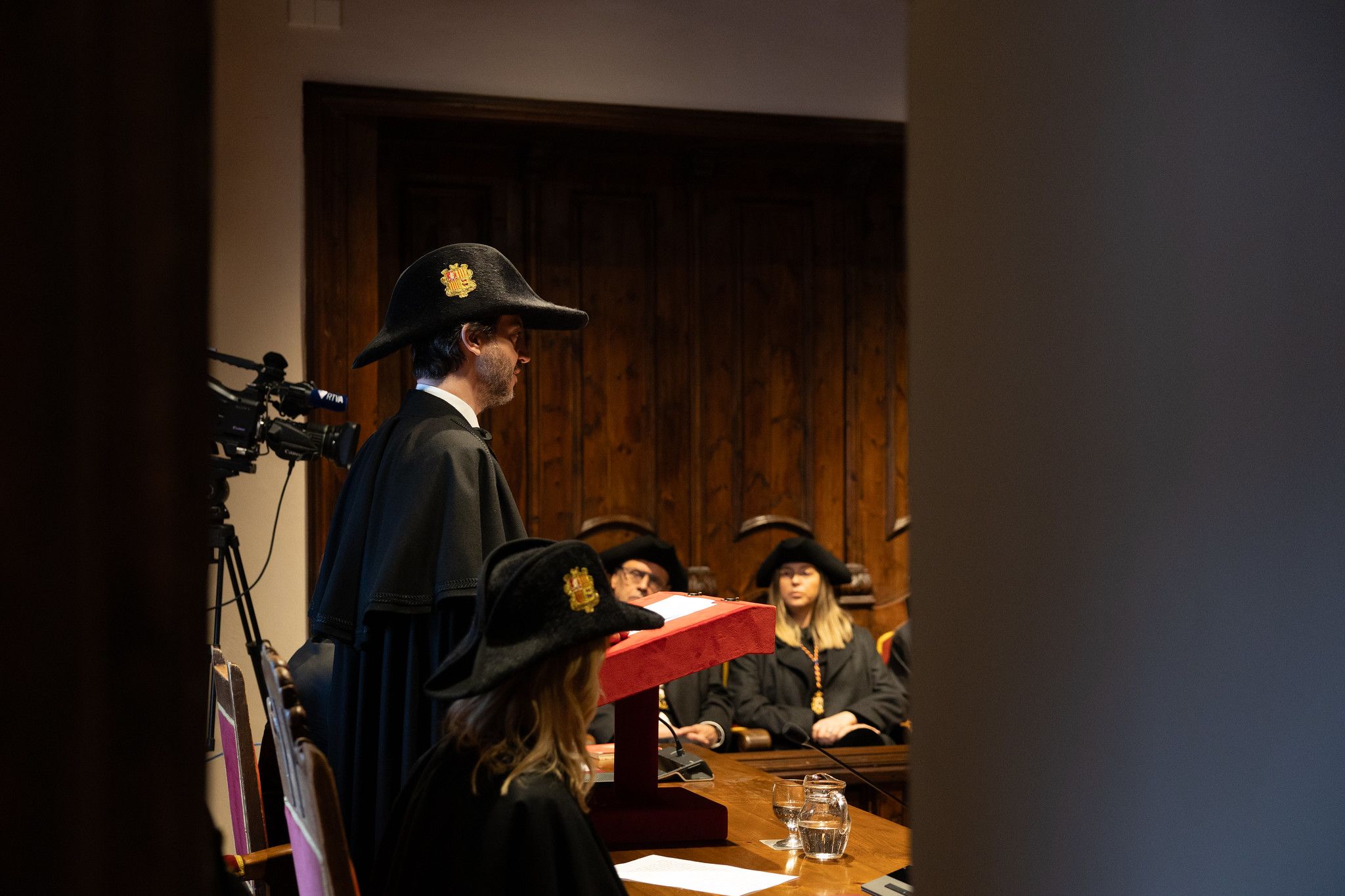 El síndic general, Carles Ensenyat, durant el seu discurs.