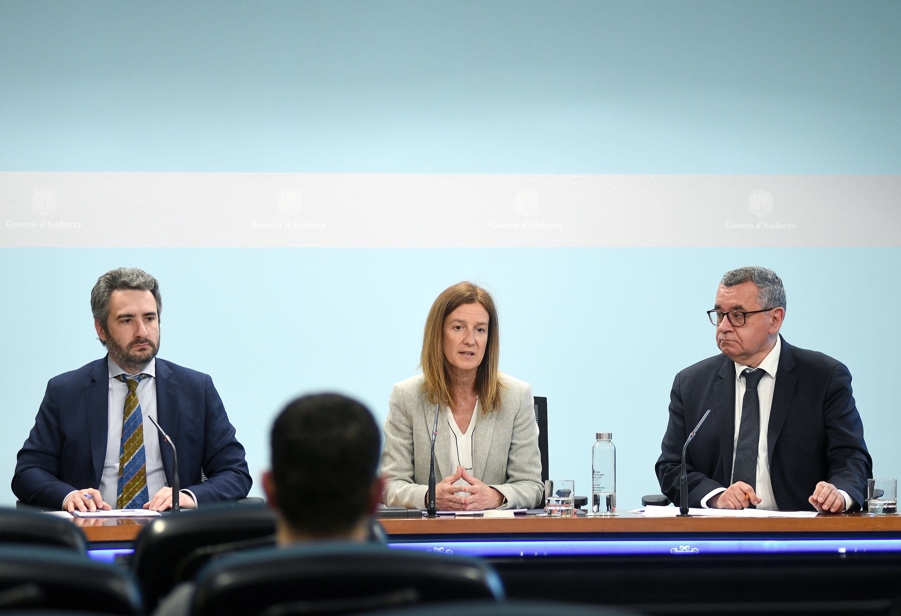 Calvó i Moles, durant una roda de premsa a Govern.