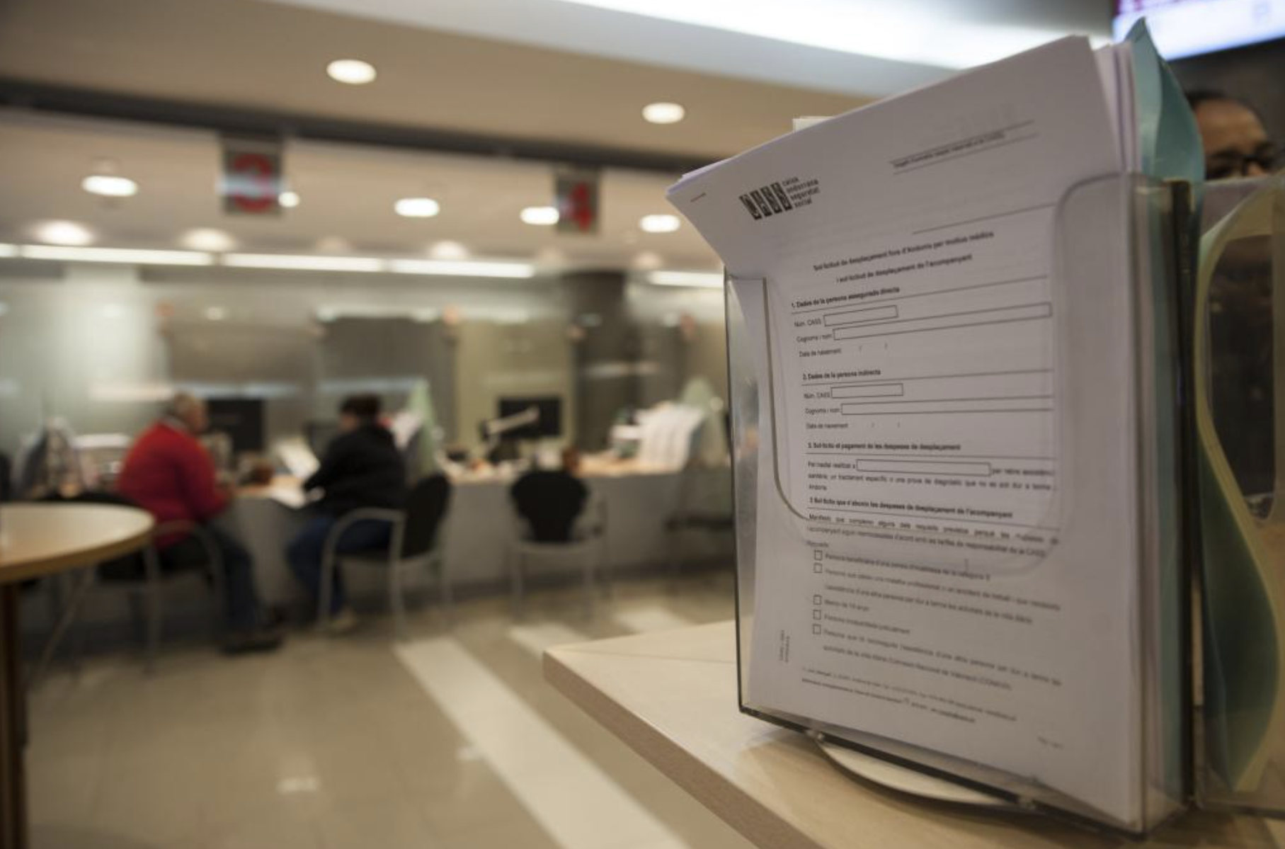 Un formulari a la CASS. Un formulari a la CASS.