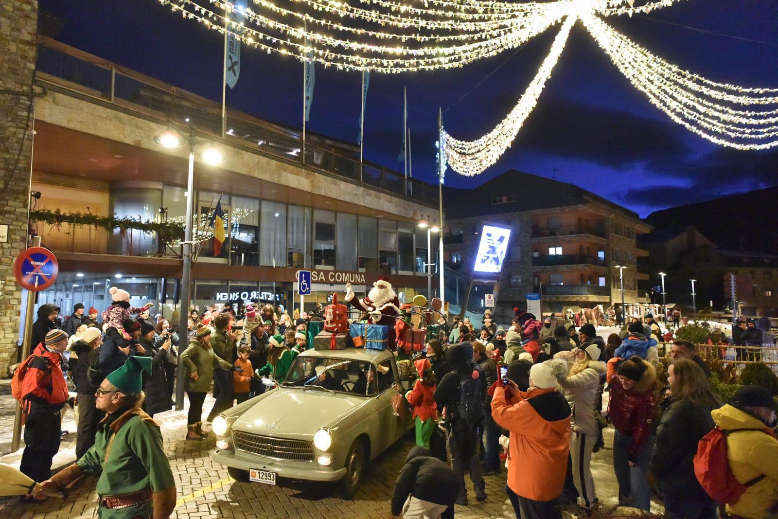 Arribada del Pare Noel a Canillo. Arribada del Pare Noel a Canillo.
