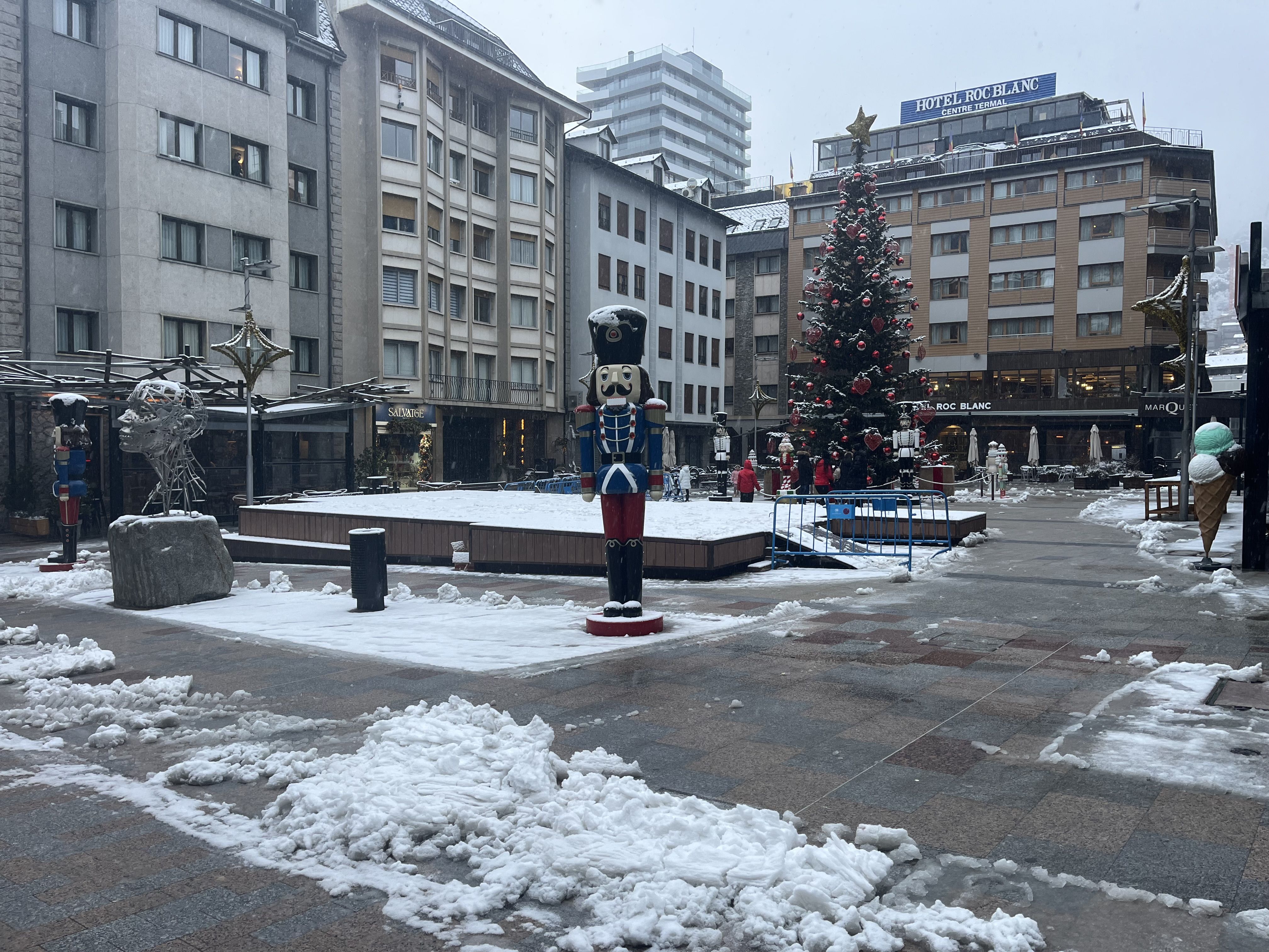 La Plaça Coprínceps aquest matí.