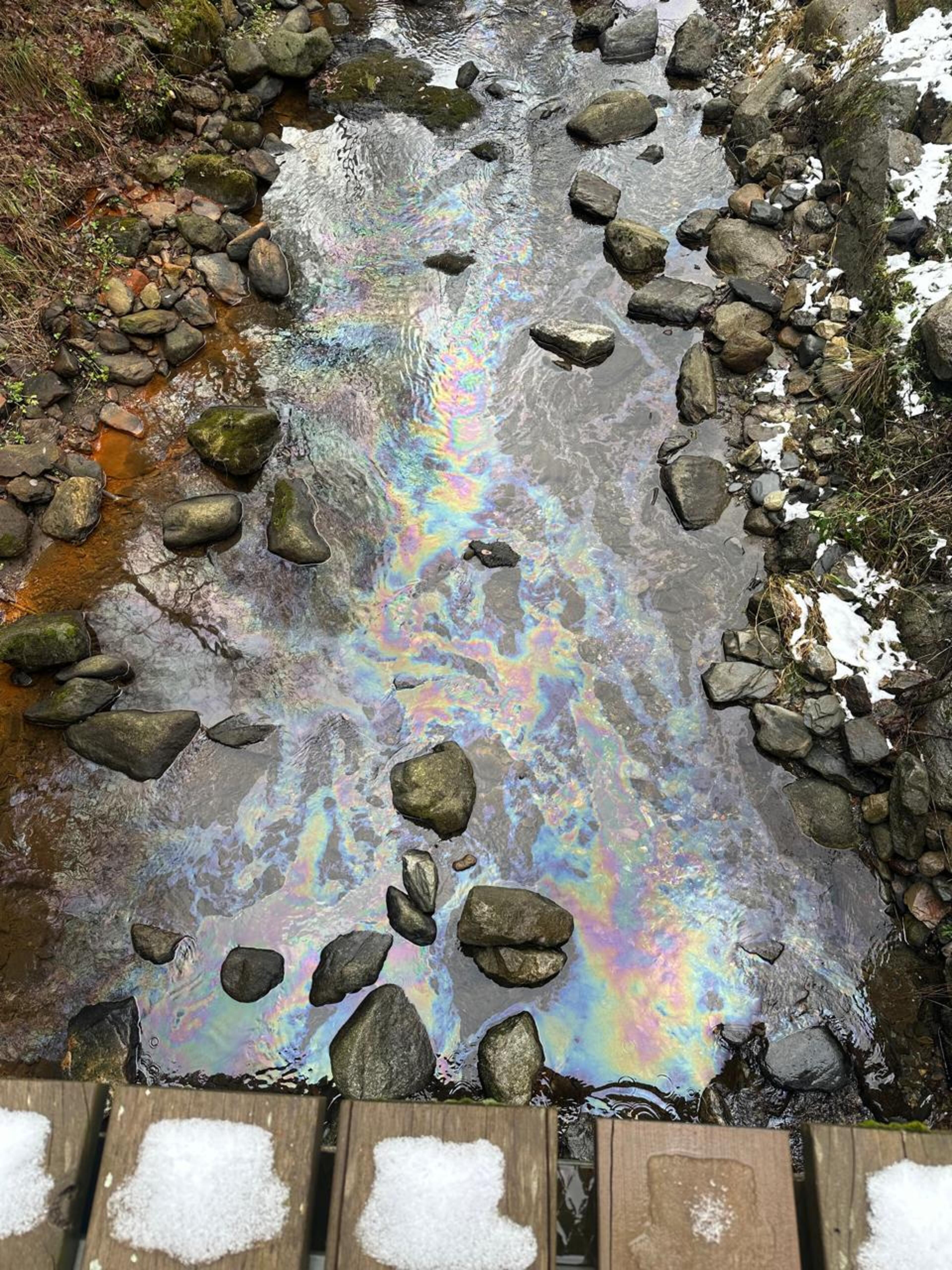 La presència del que seria carburant és ben evident en algun tram del riu.