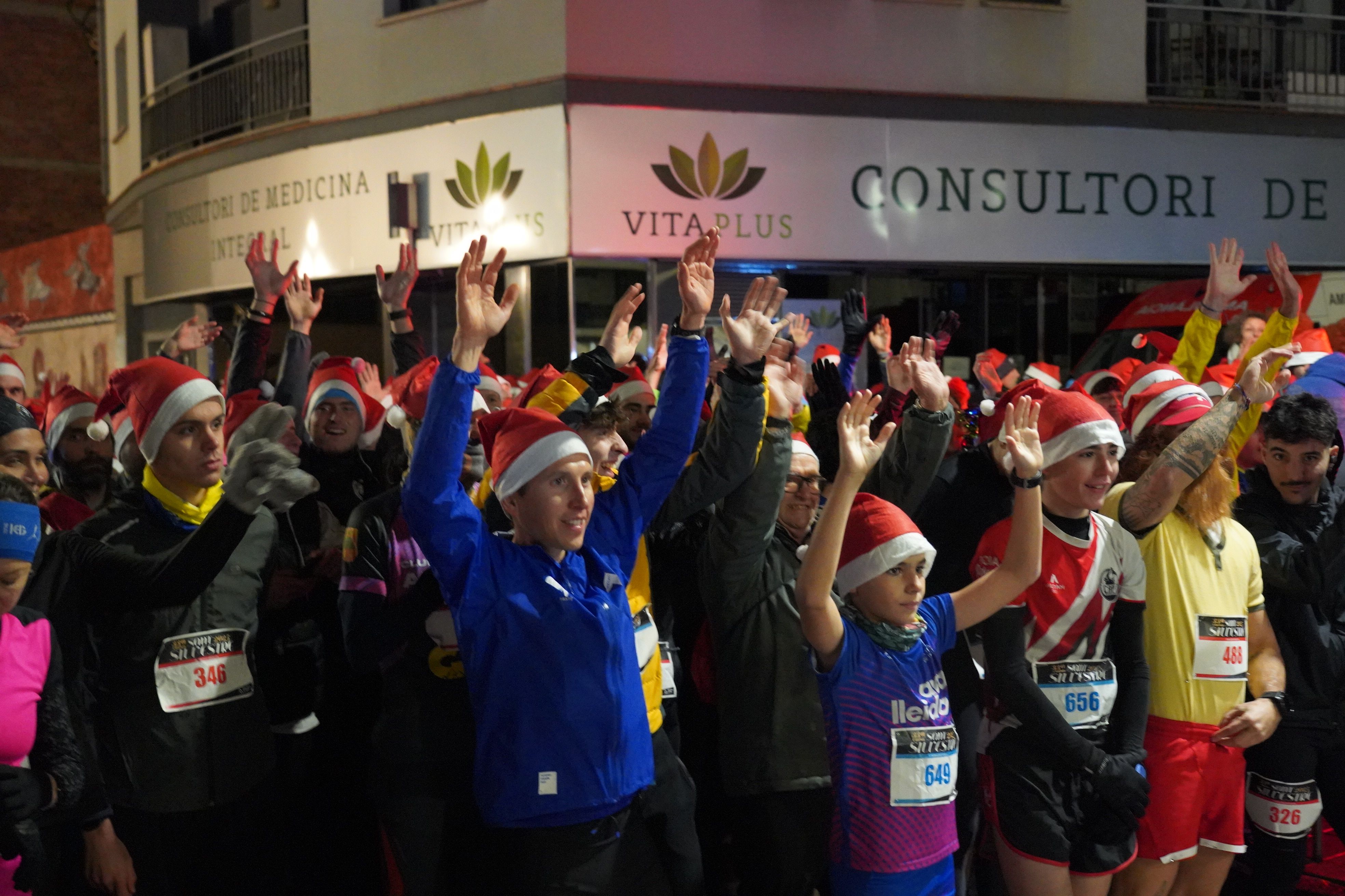 Moments abans de la cursa Sant Silvestre.