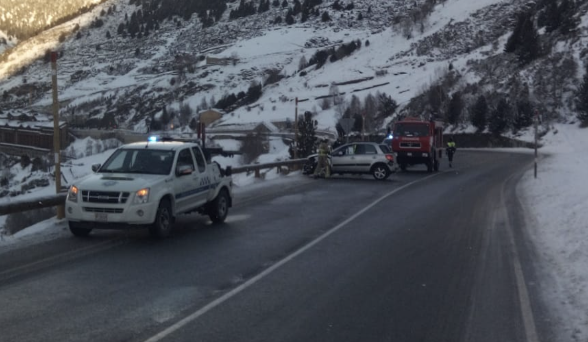 Ferida una conductora en un accident entre Soldeu i Bordes d’Envalira.