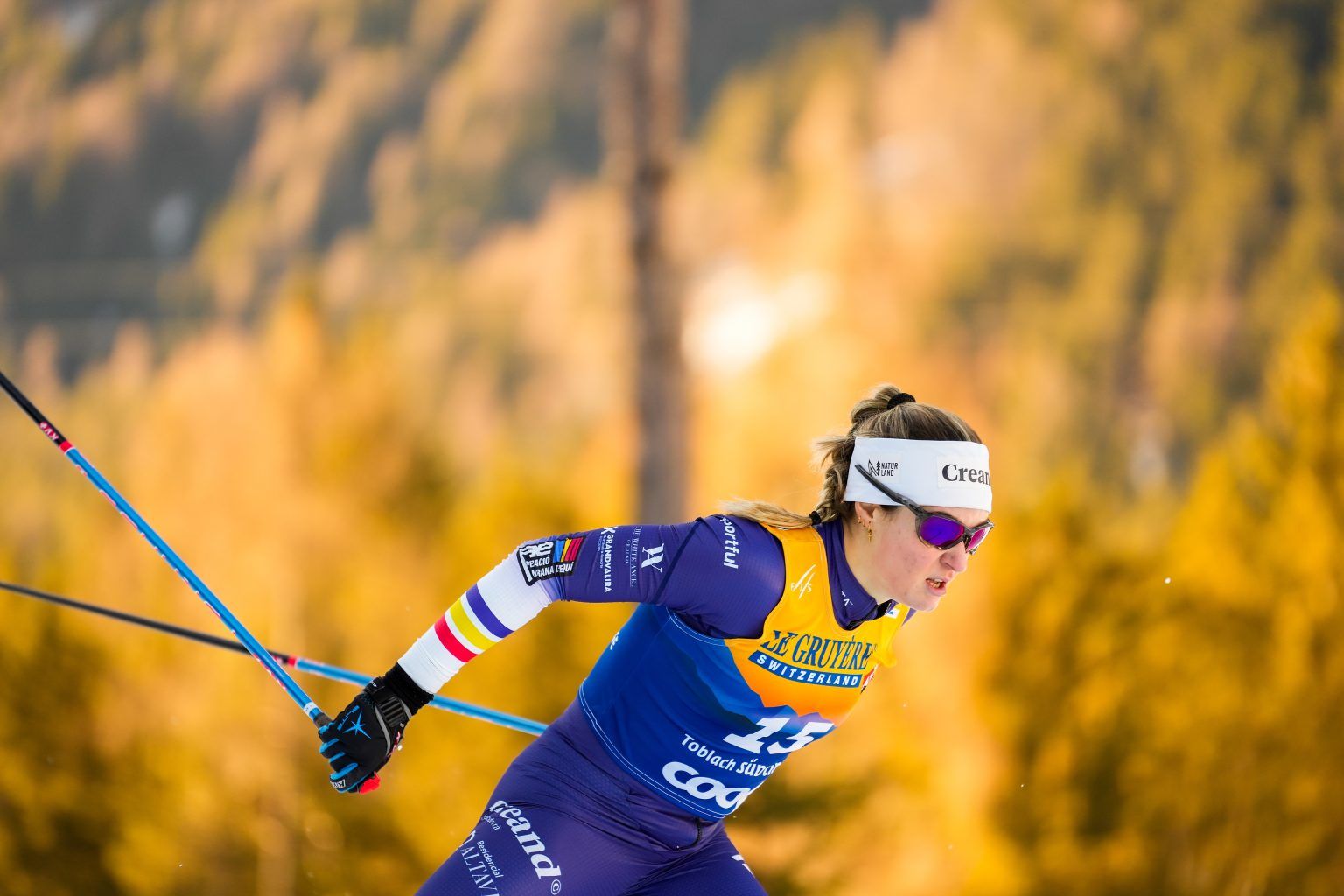 Gina del Rio, a tocar de la fase final en la primera prova del Tour de Ski.