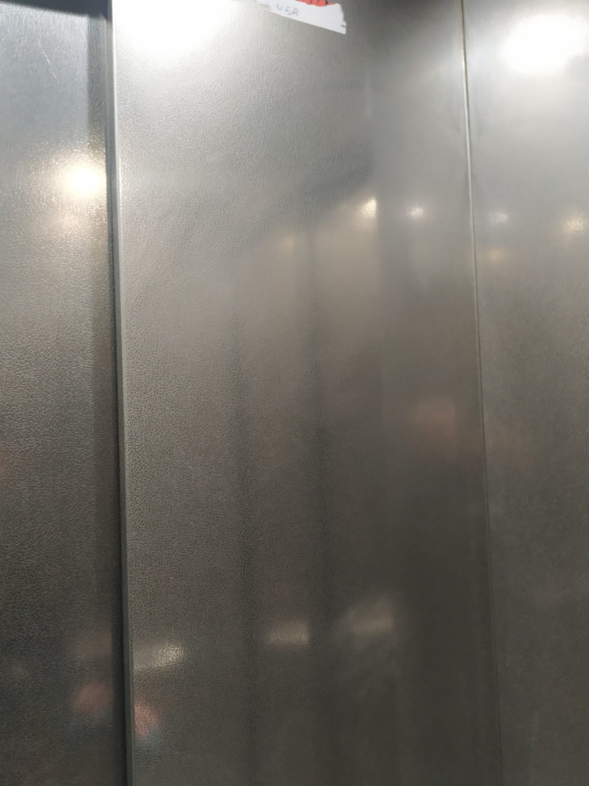 L'ascensor ja ha estat netejat de les pintades. L'ascensor ja ha estat netejat de les pintades.