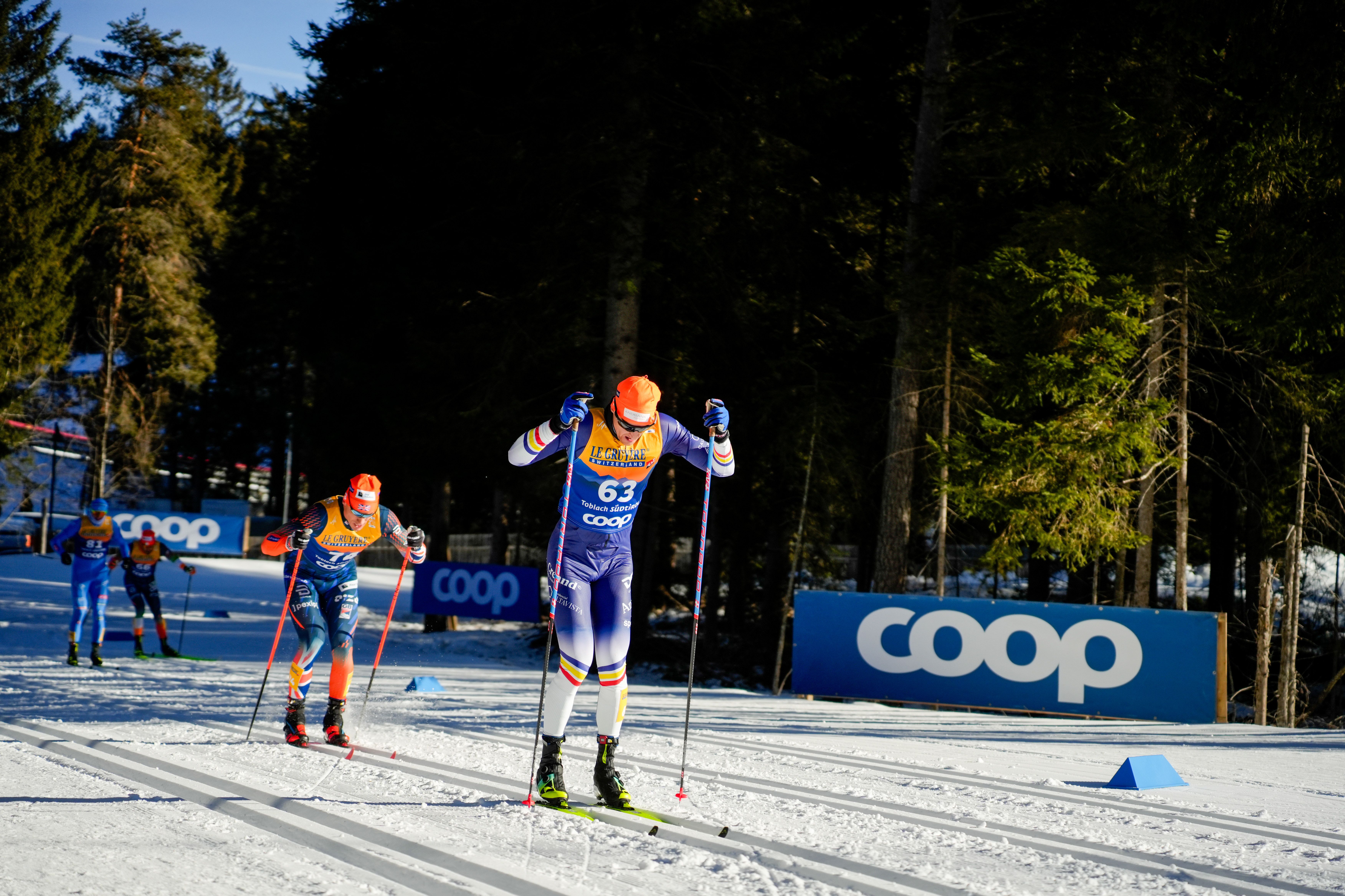 Irineu Esteve, durant la cursa de 20 quilòmetres persecució.