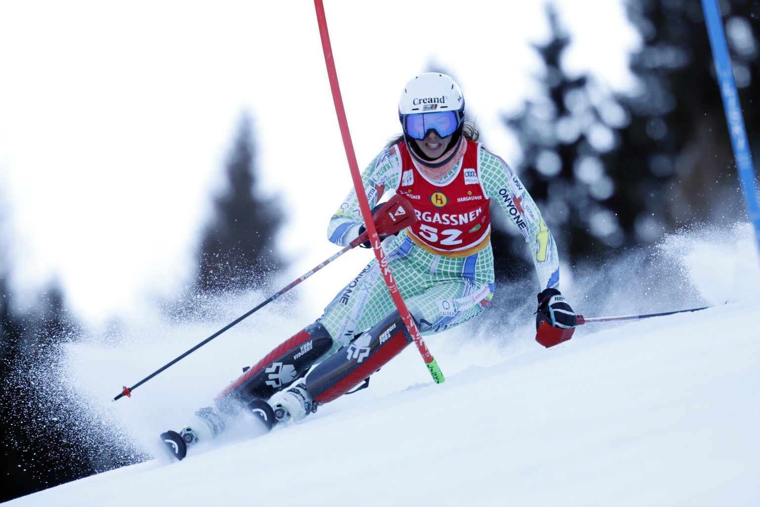 Carla Mijares, a l'eslàlom de Kranjska Gora.