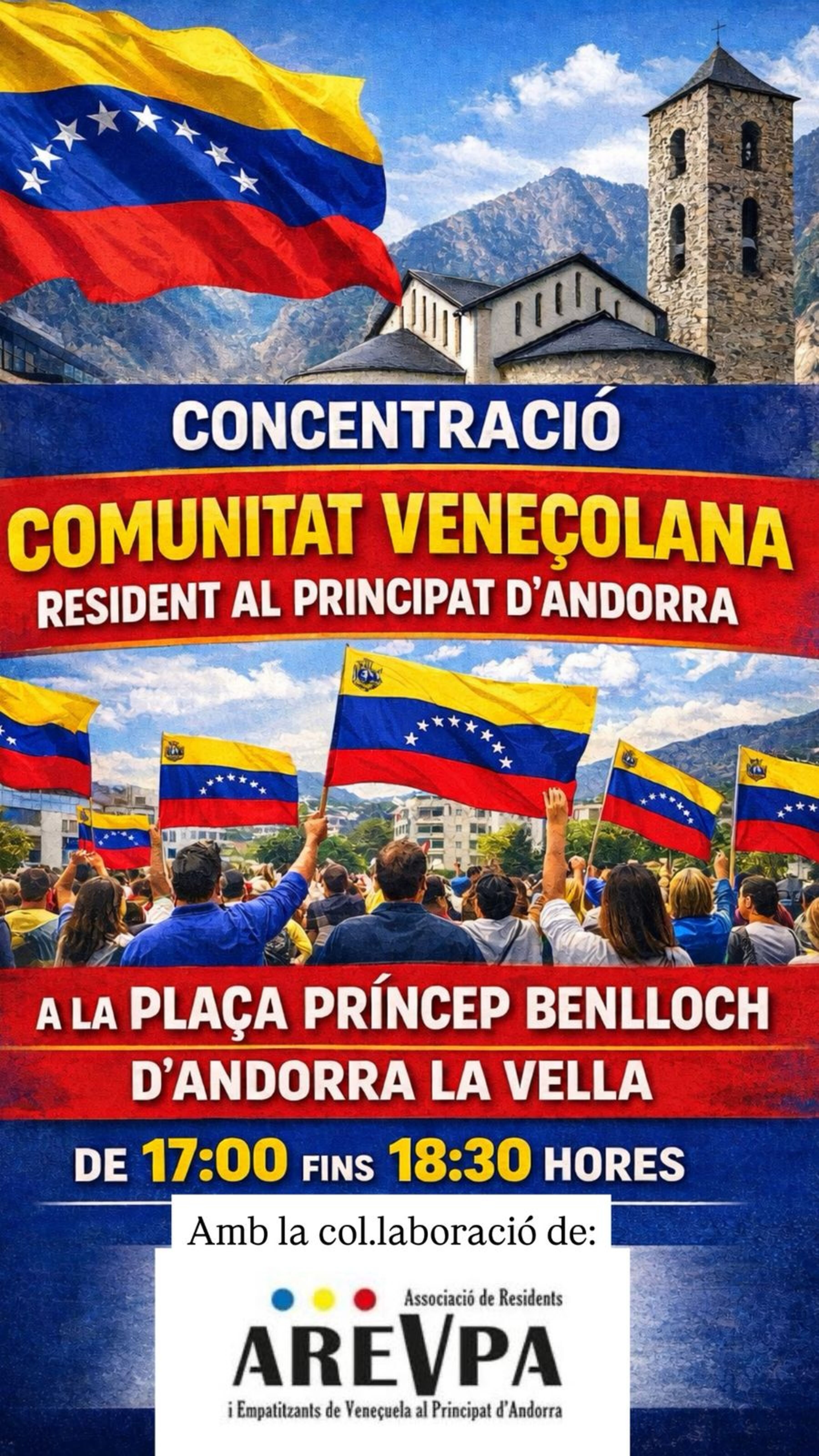 Una part del cartell que anuncia la concentració.